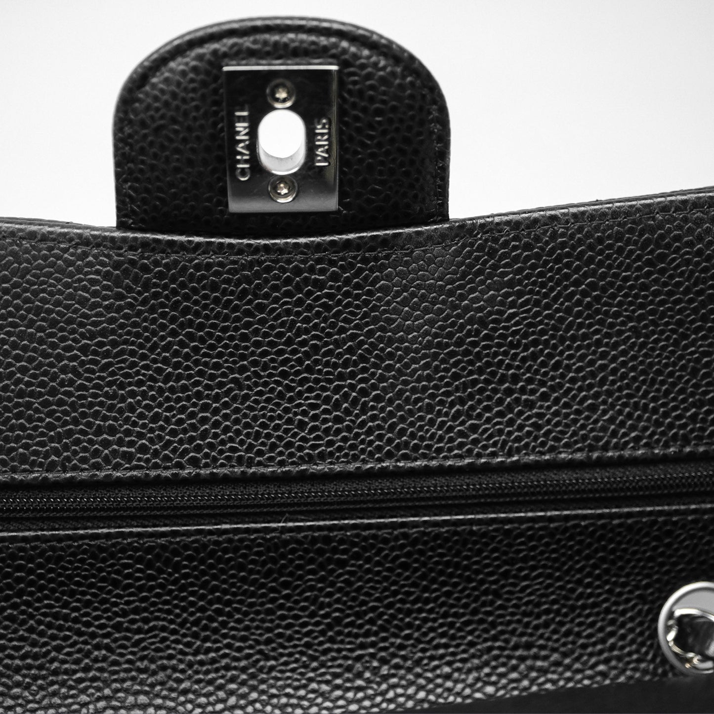 Chanel Small Classic Flap Quilted Black Caviar Silver Hardware