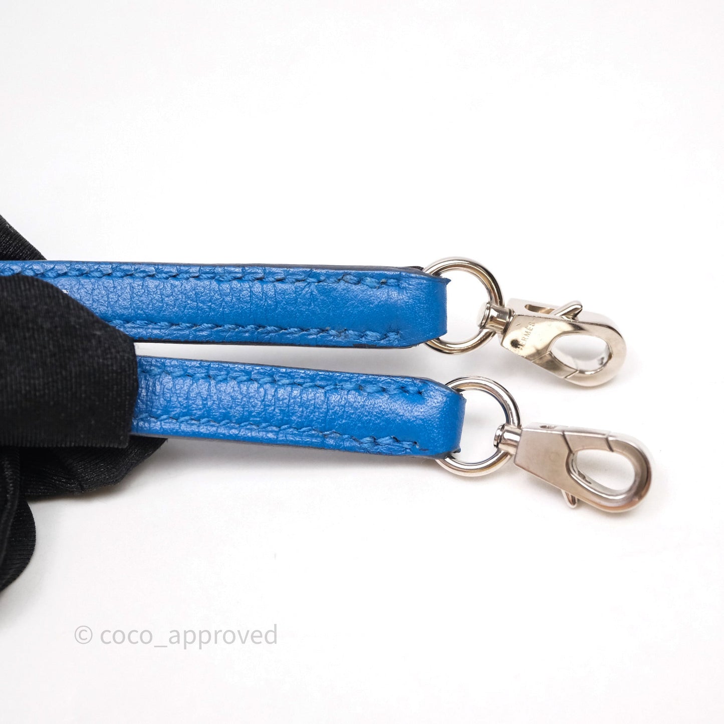 Hermes Mini Bolide 1923 Veau evercolor Bleu Zellige I7 Palladium Hardware