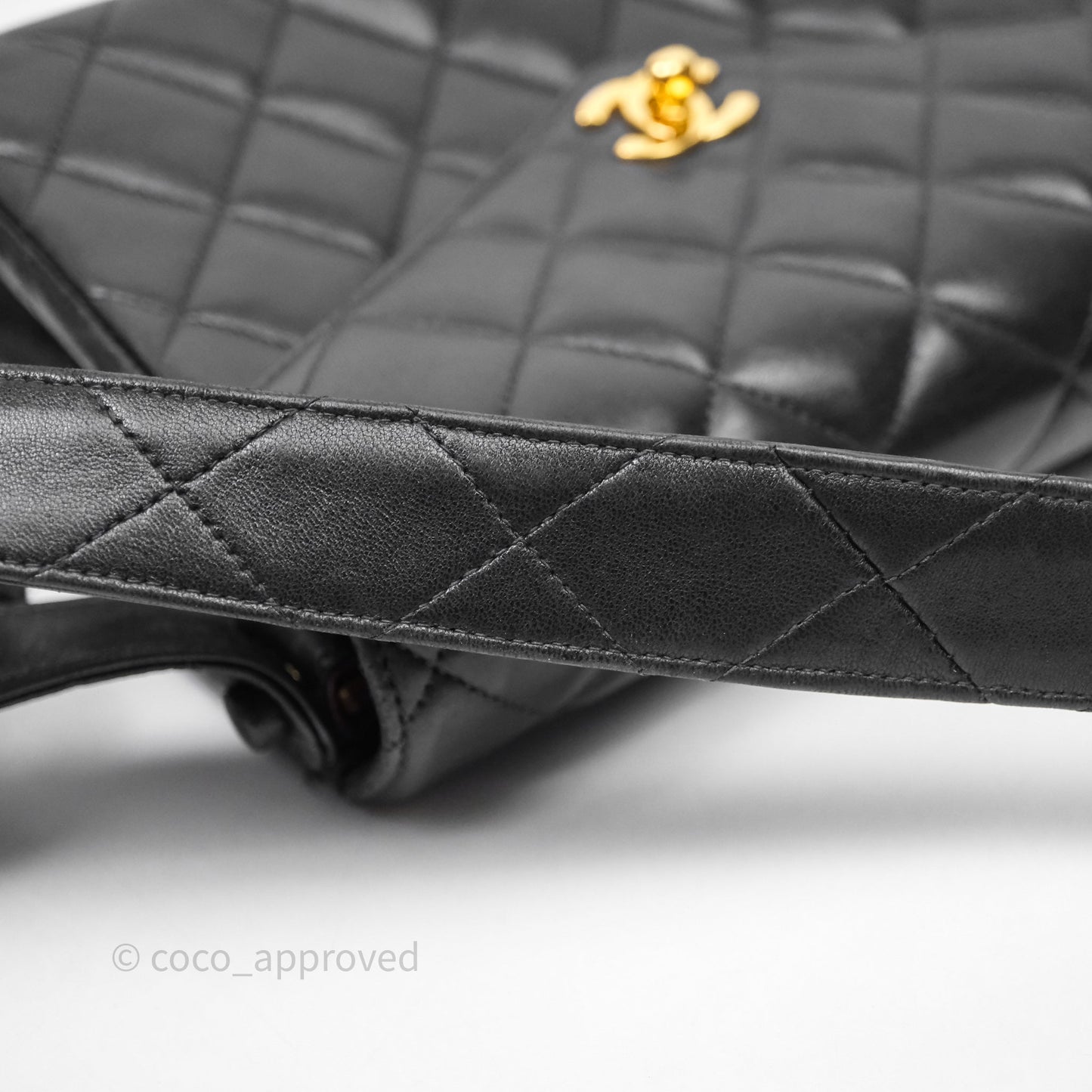 Chanel Vintage Black Lambskin Flap Bag 24K Gold Hardware