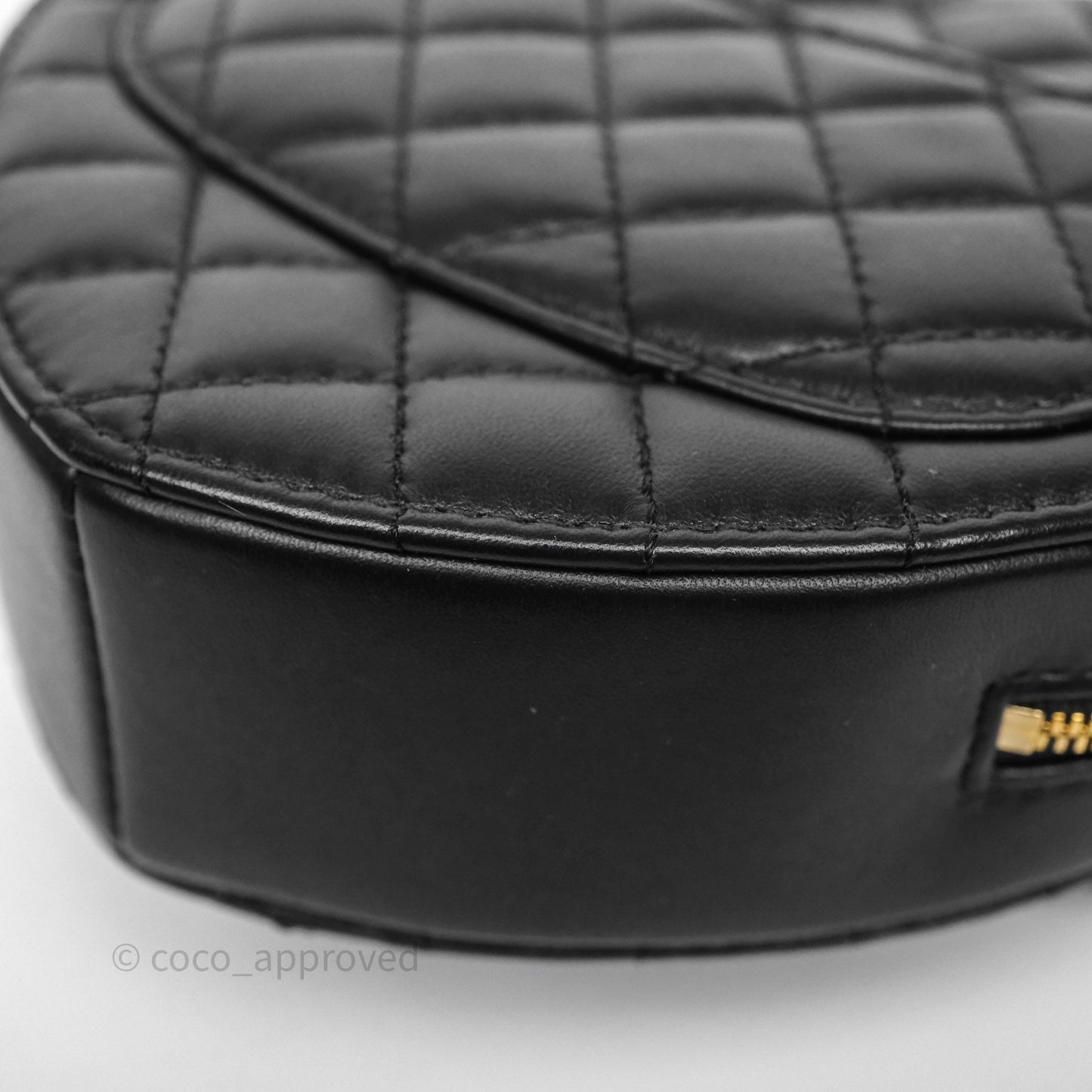 Chanel Large Heart Bag Black Lambskin Gold Hardware 22S