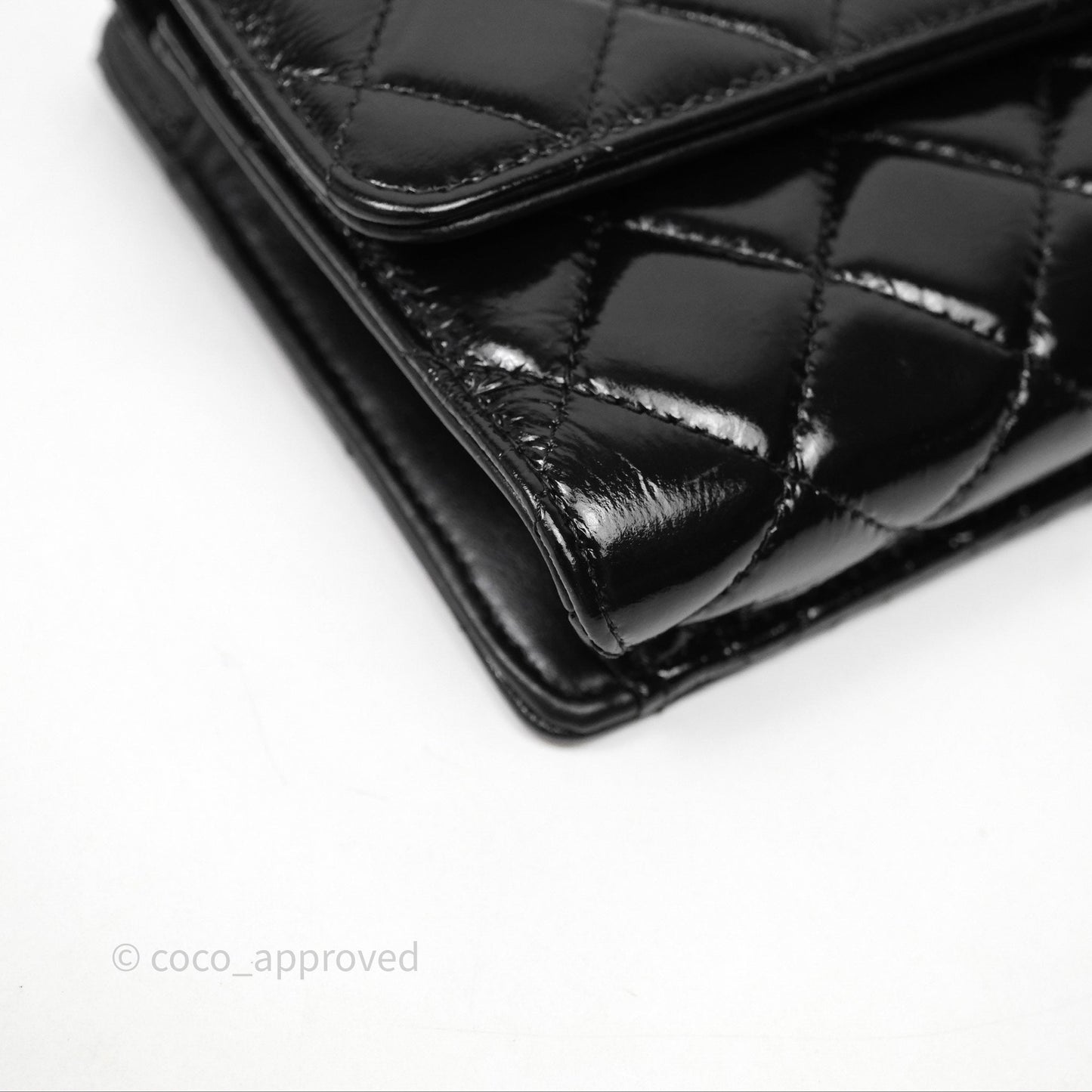 Chanel Quilted Clutch With Chain Black Gold Hardware
