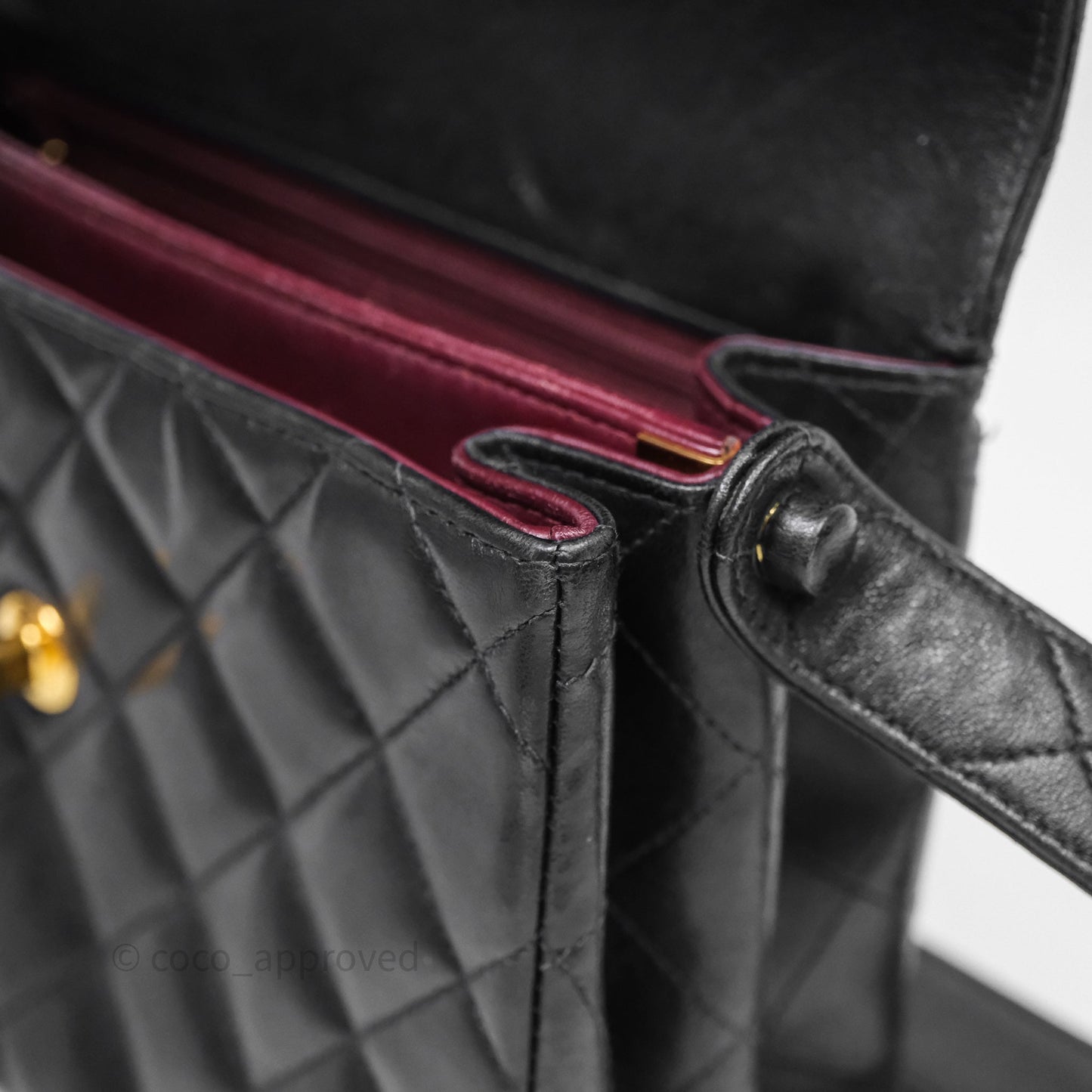 Chanel Vintage Black Lambskin Flap Bag 24K Gold Hardware
