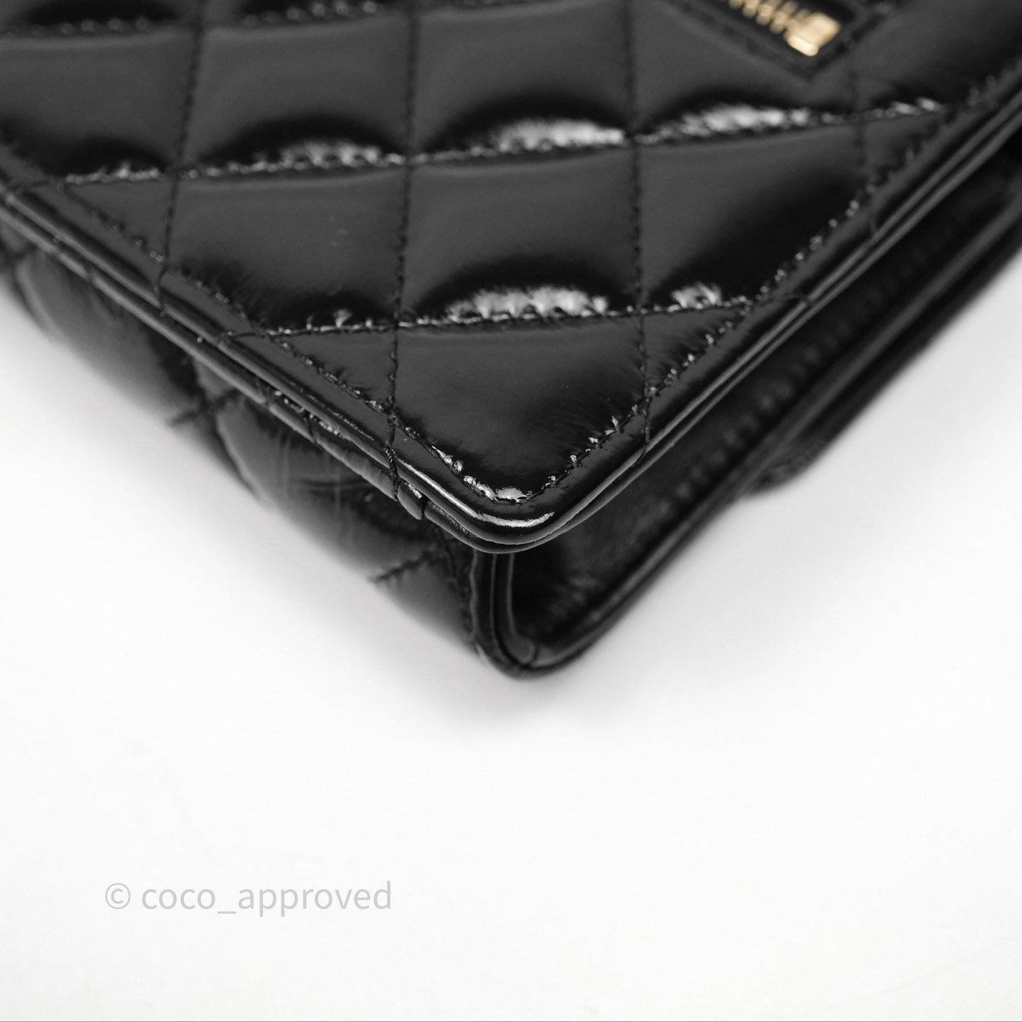 Chanel Quilted Clutch With Chain Black Gold Hardware