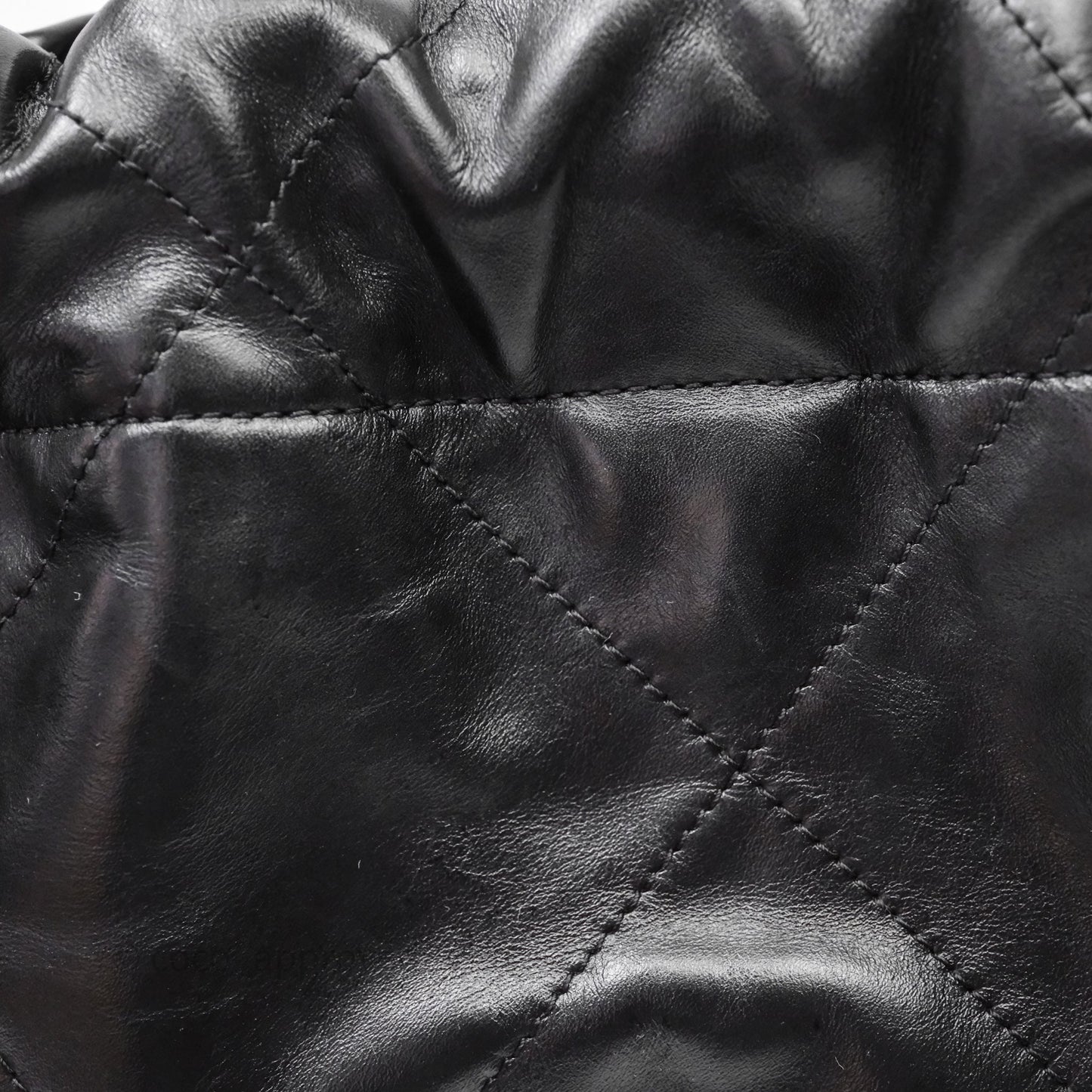 Chanel 22 Bag Small Black Shiny Calfskin Aged Gold Hardware