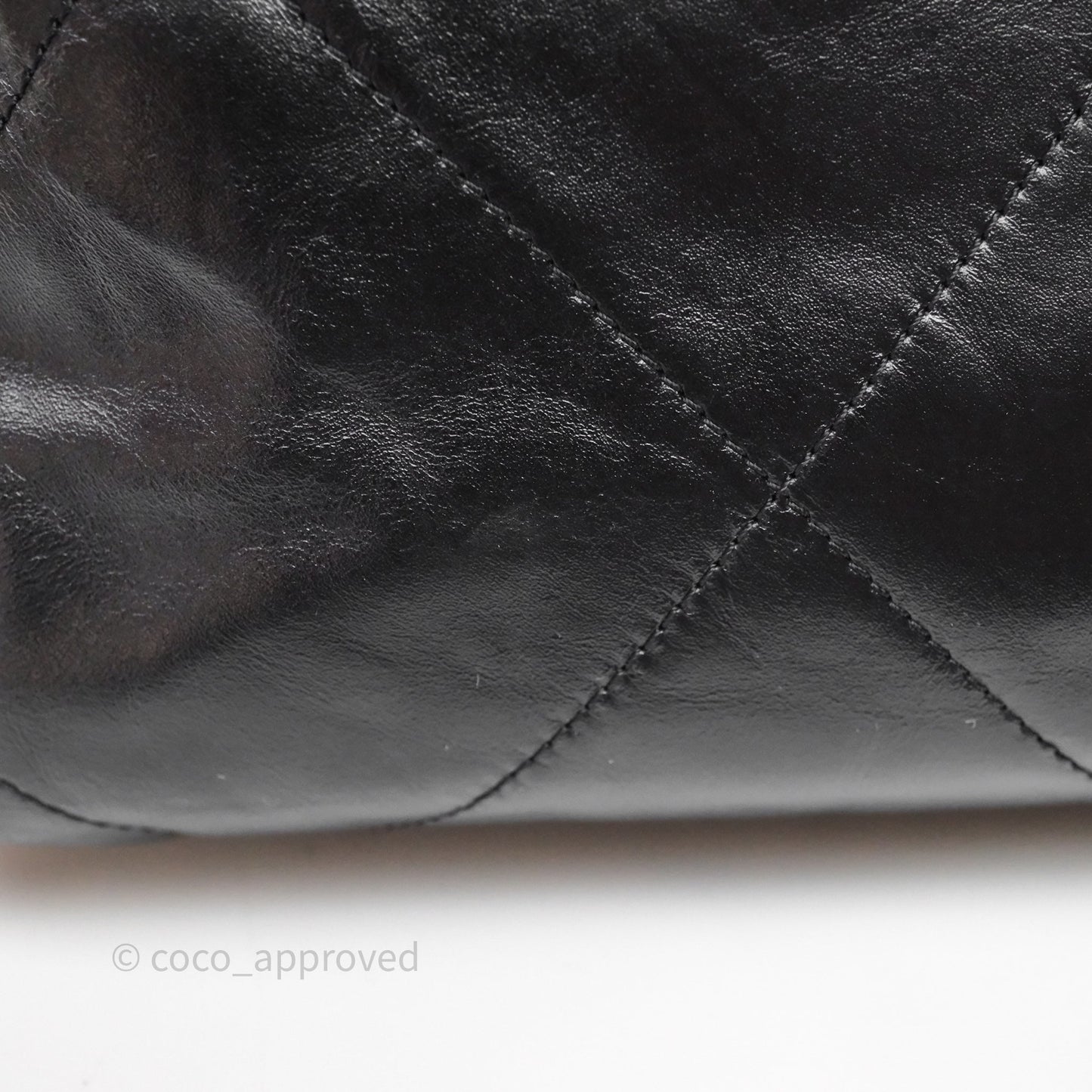 Chanel 22 Bag Small Black Shiny Calfskin Aged Gold Hardware