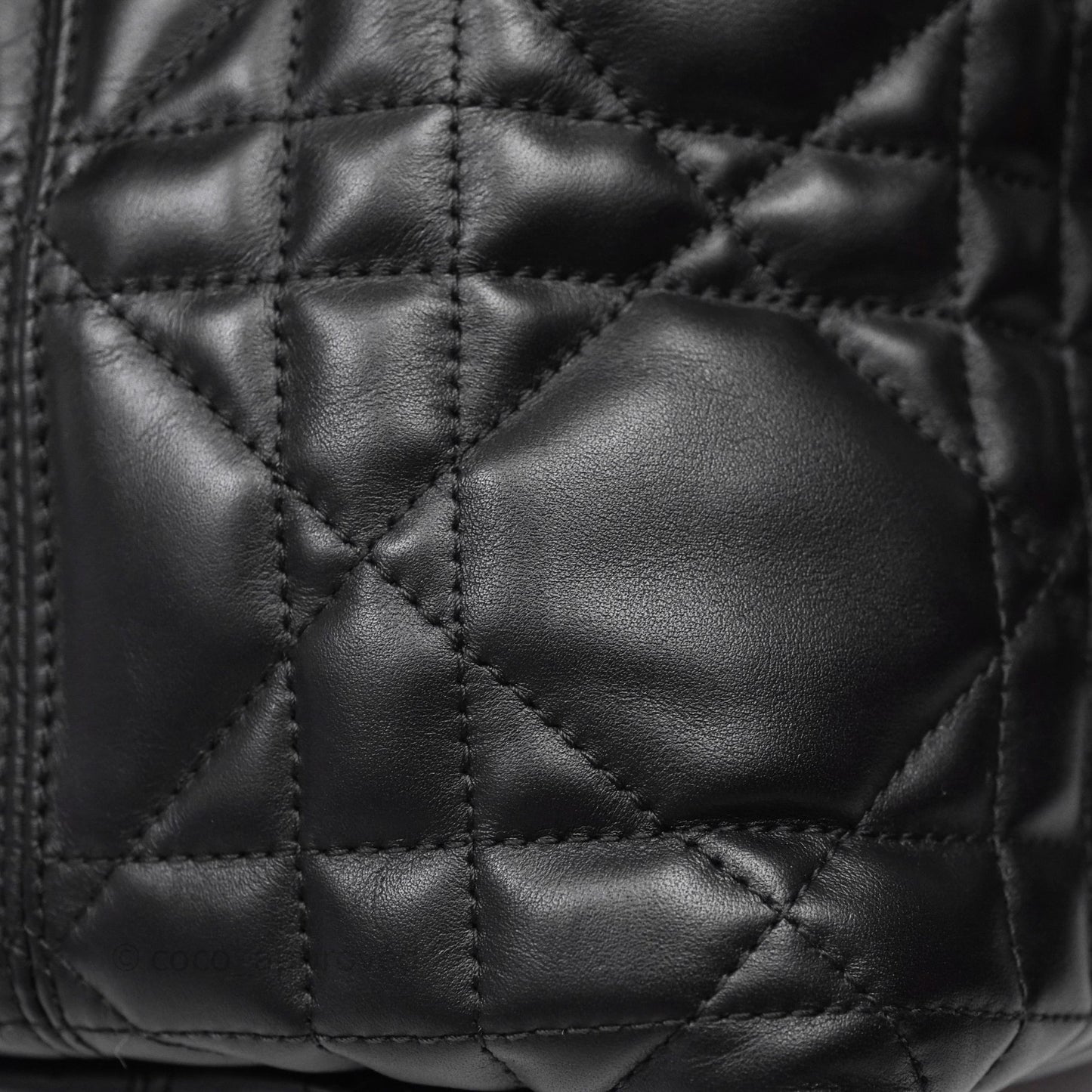 Christian Dior Medium Dior Toujours Bag Black Macrocannage Calfskin