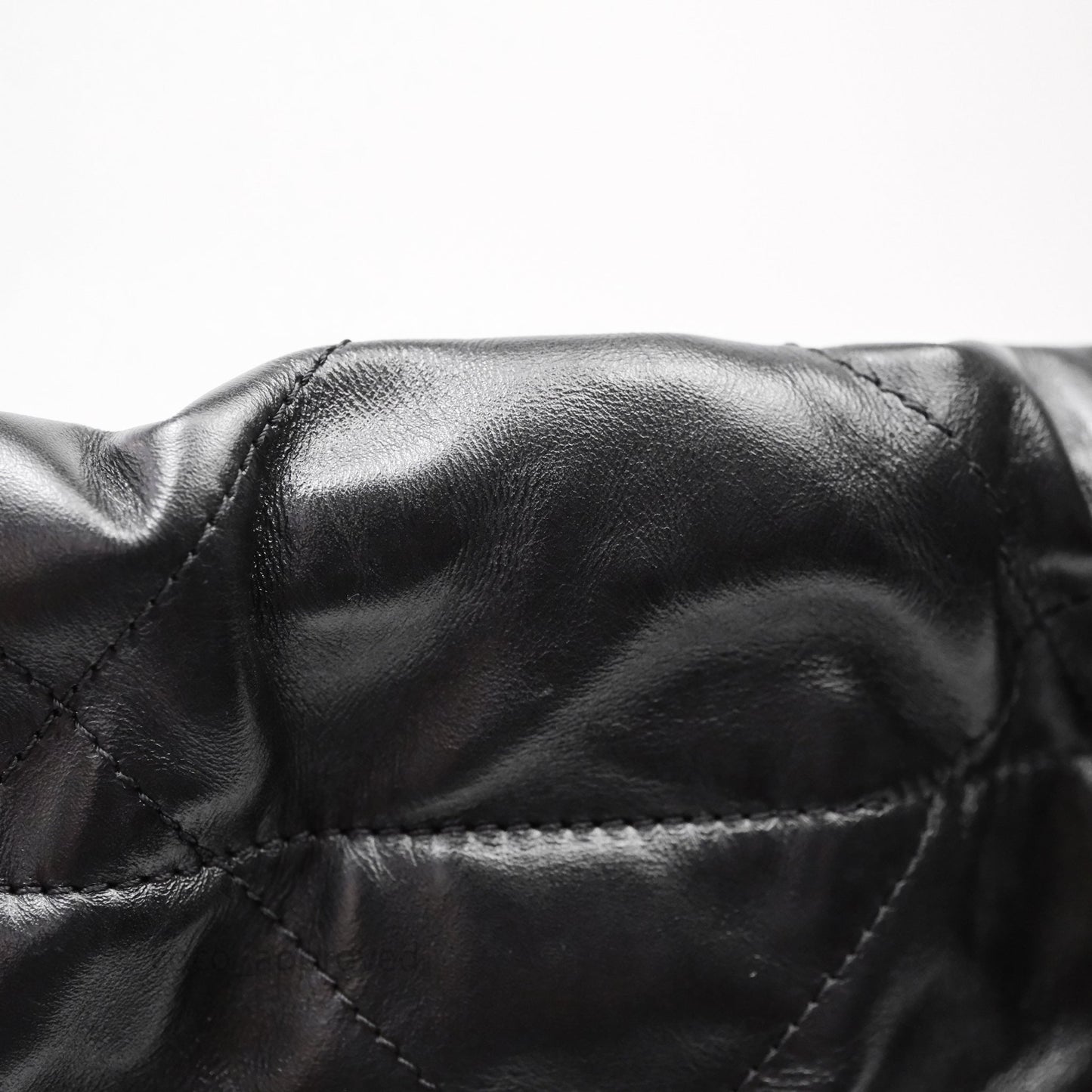 Chanel 22 Bag Small Black Shiny Calfskin Aged Gold Hardware