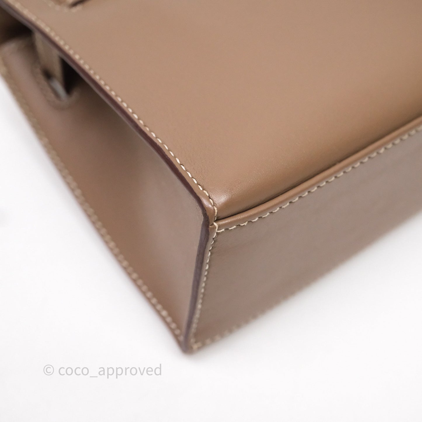 Hermès Kelly Pochette Clutch Etoupe 18 Swift Palladium Hardware