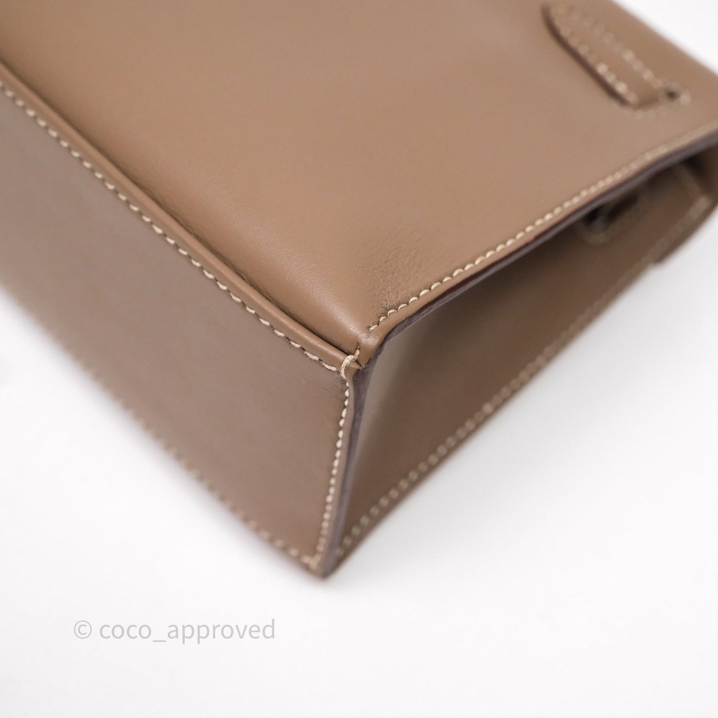 Hermès Kelly Pochette Clutch Etoupe 18 Swift Palladium Hardware