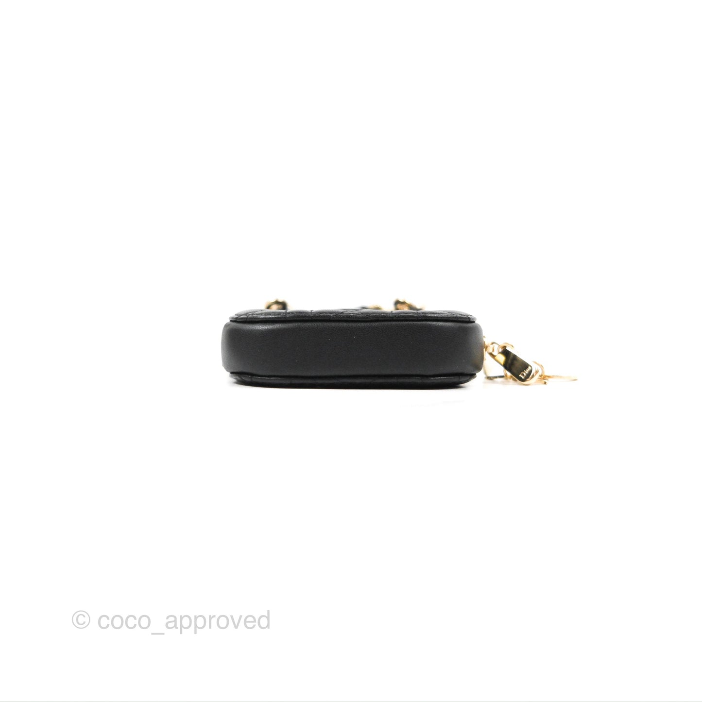 Christian Dior Lady Dior Phone Holder Black Cannage Lambskin