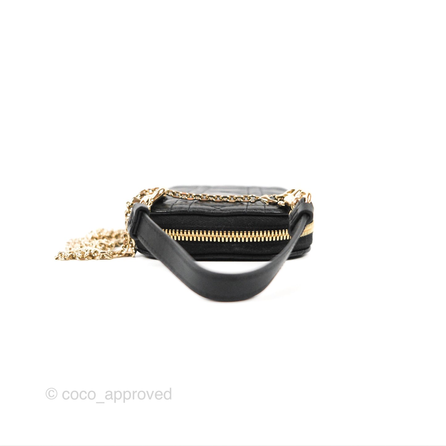 Christian Dior Lady Dior Phone Holder Black Cannage Lambskin