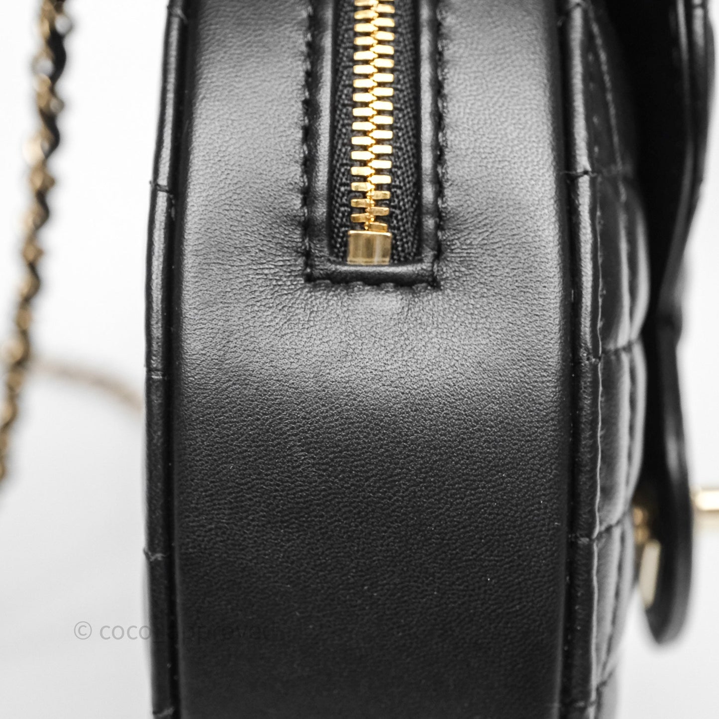 Chanel Large Heart Bag Black Lambskin Gold Hardware 22S