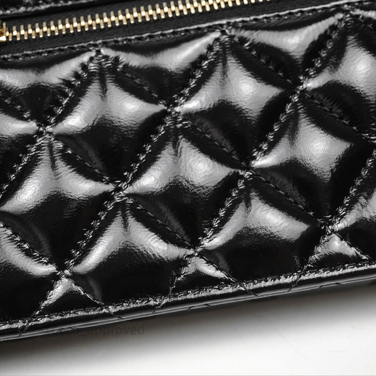 Chanel Quilted Clutch With Chain Black Gold Hardware