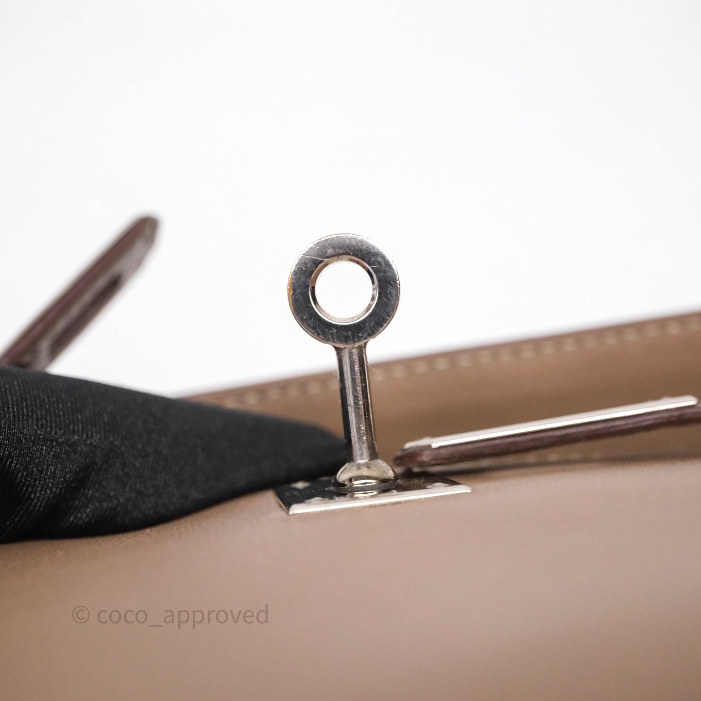 Hermès Kelly Pochette Clutch Etoupe 18 Swift Palladium Hardware