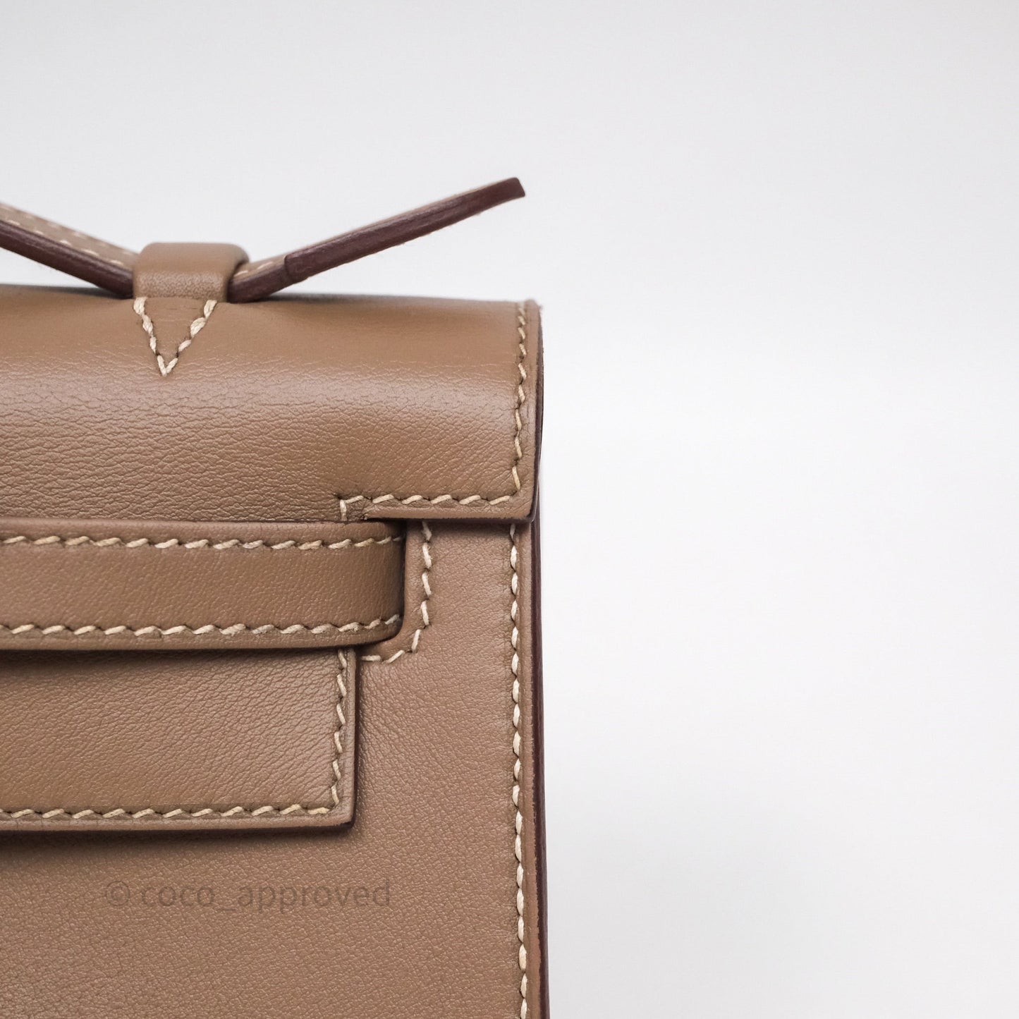 Hermès Kelly Pochette Clutch Etoupe 18 Swift Palladium Hardware