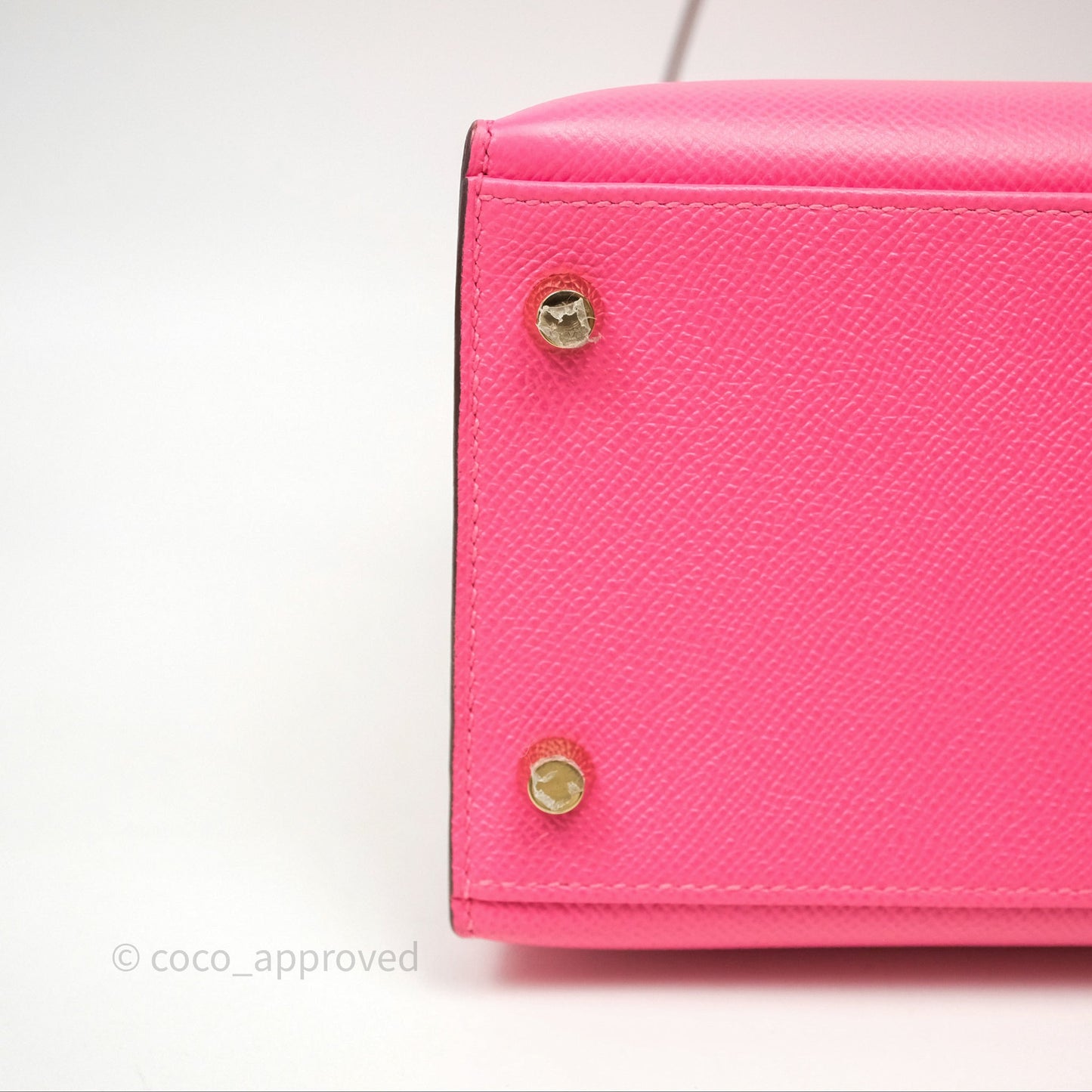 Hermes Kelly 28 Rose Lipstick U5/Craie 10 Epsom Gold Hardware