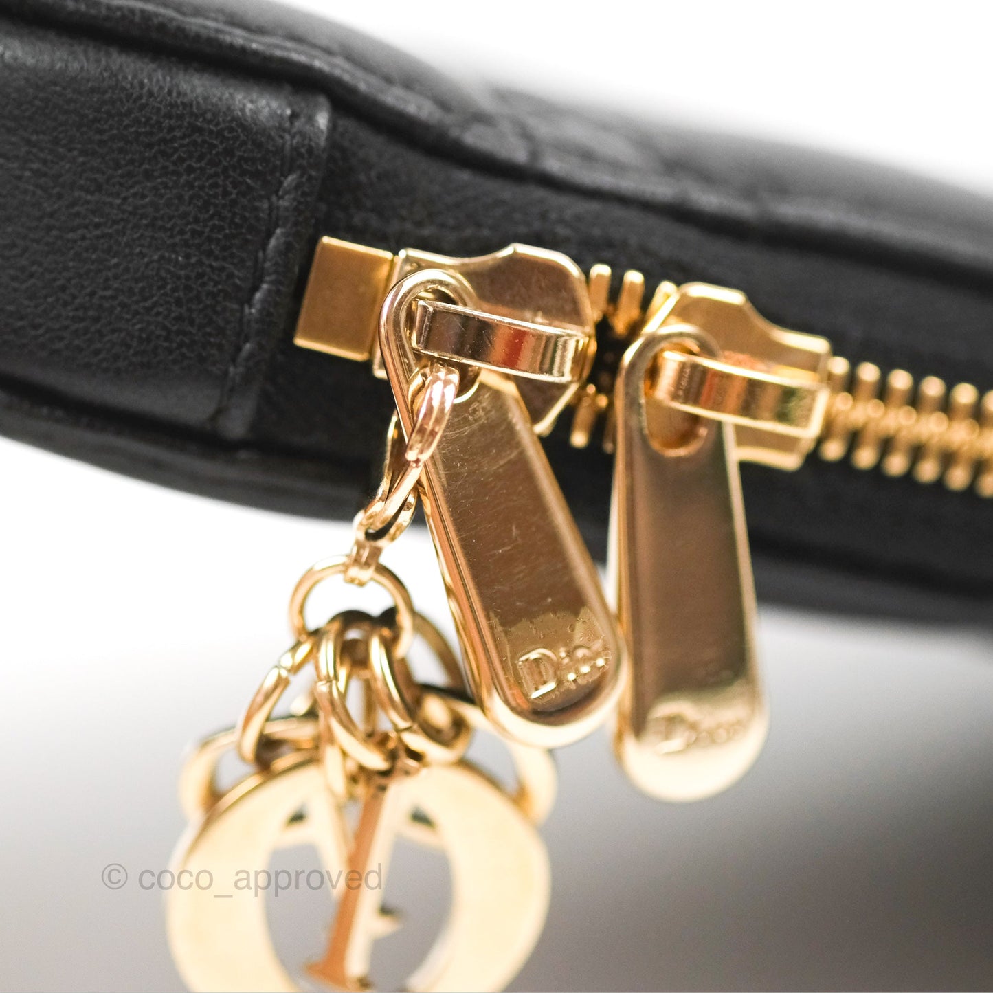 Christian Dior Lady Dior Phone Holder Black Cannage Lambskin
