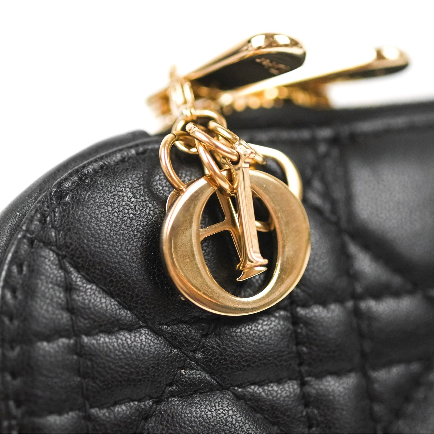 Christian Dior Lady Dior Phone Holder Black Cannage Lambskin