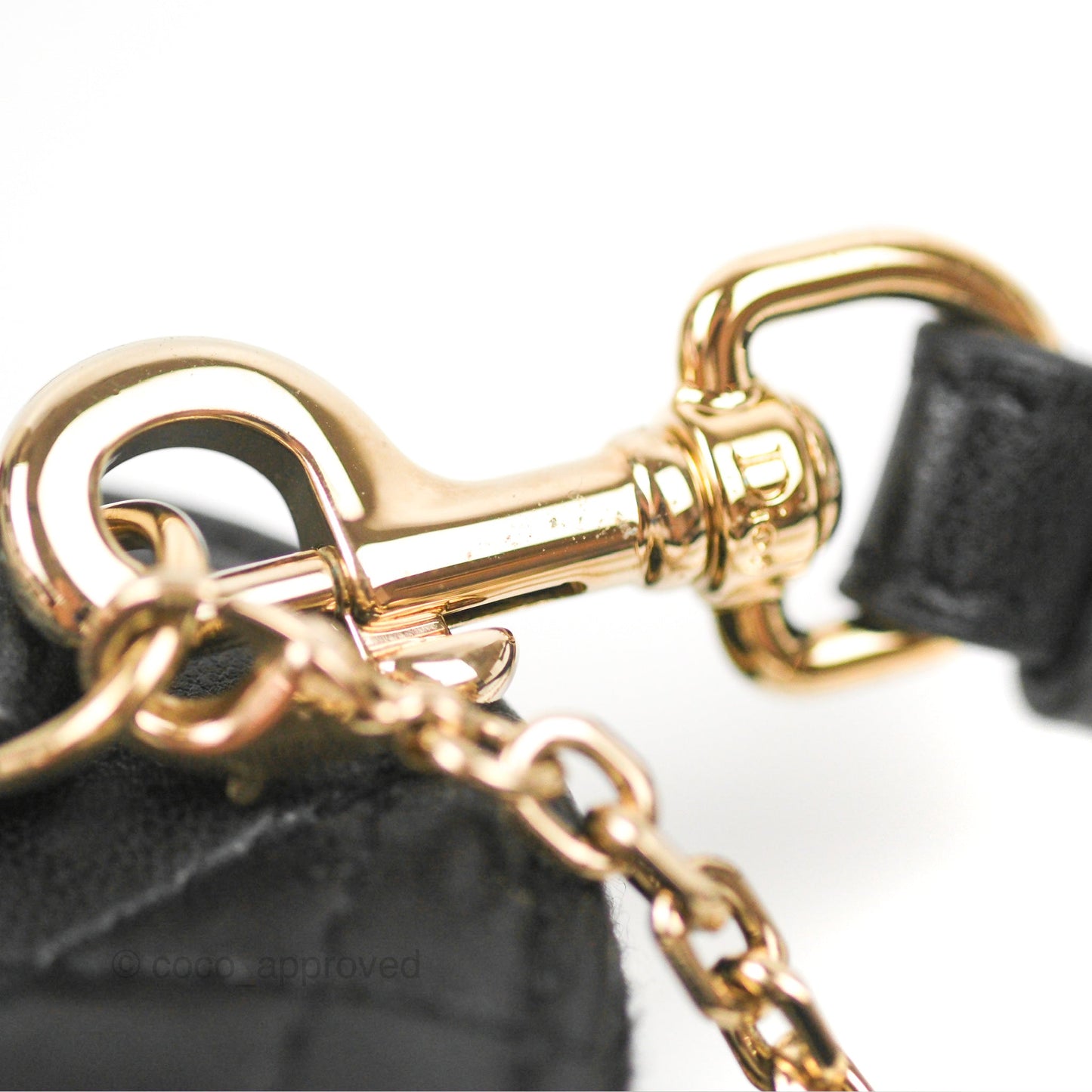 Christian Dior Lady Dior Phone Holder Black Cannage Lambskin