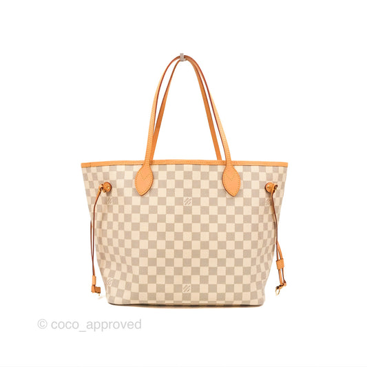 Louis Vuitton Neverfull MM Damier Azur Canvas Tote Bag