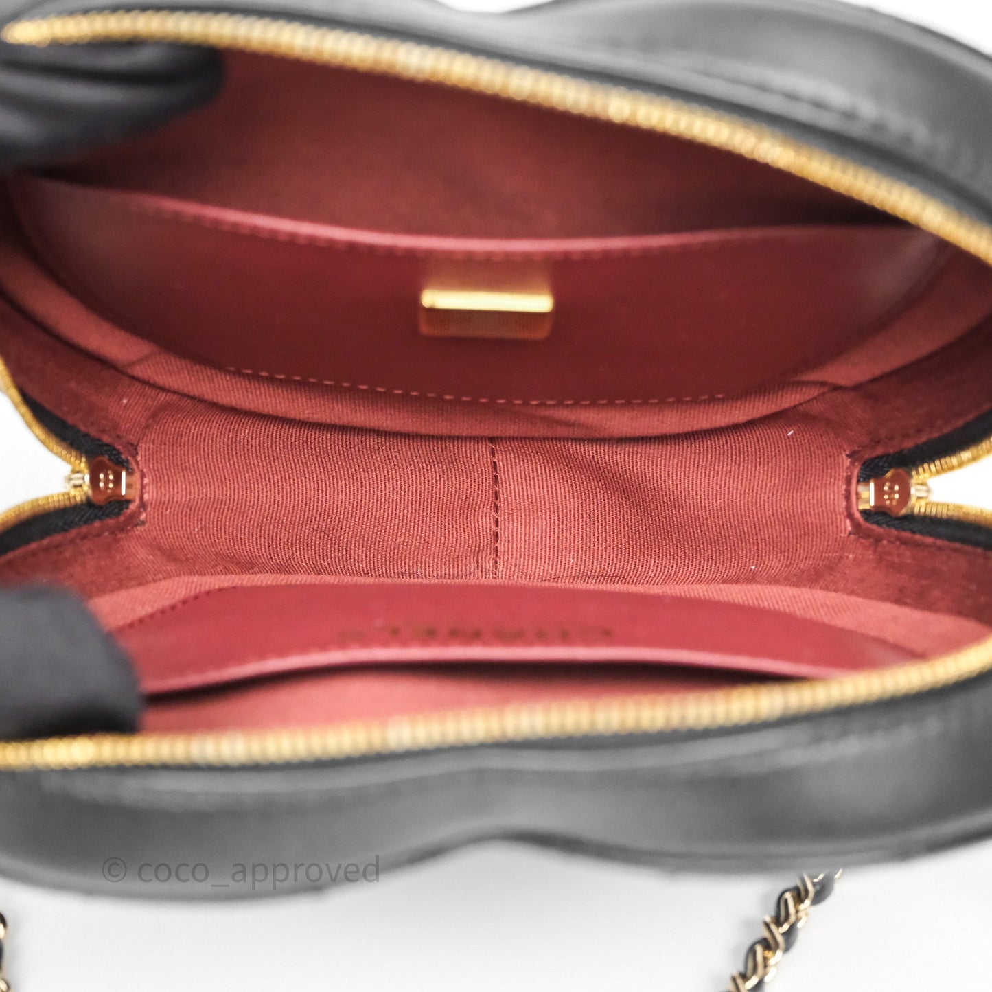Chanel Large Heart Bag Black Lambskin Gold Hardware 22S