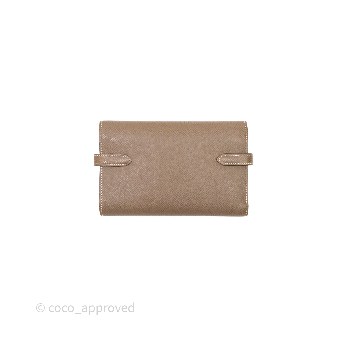 Hermès Kelly To Go 18 Étoupe Epsom Short Wallet Gold Hardware