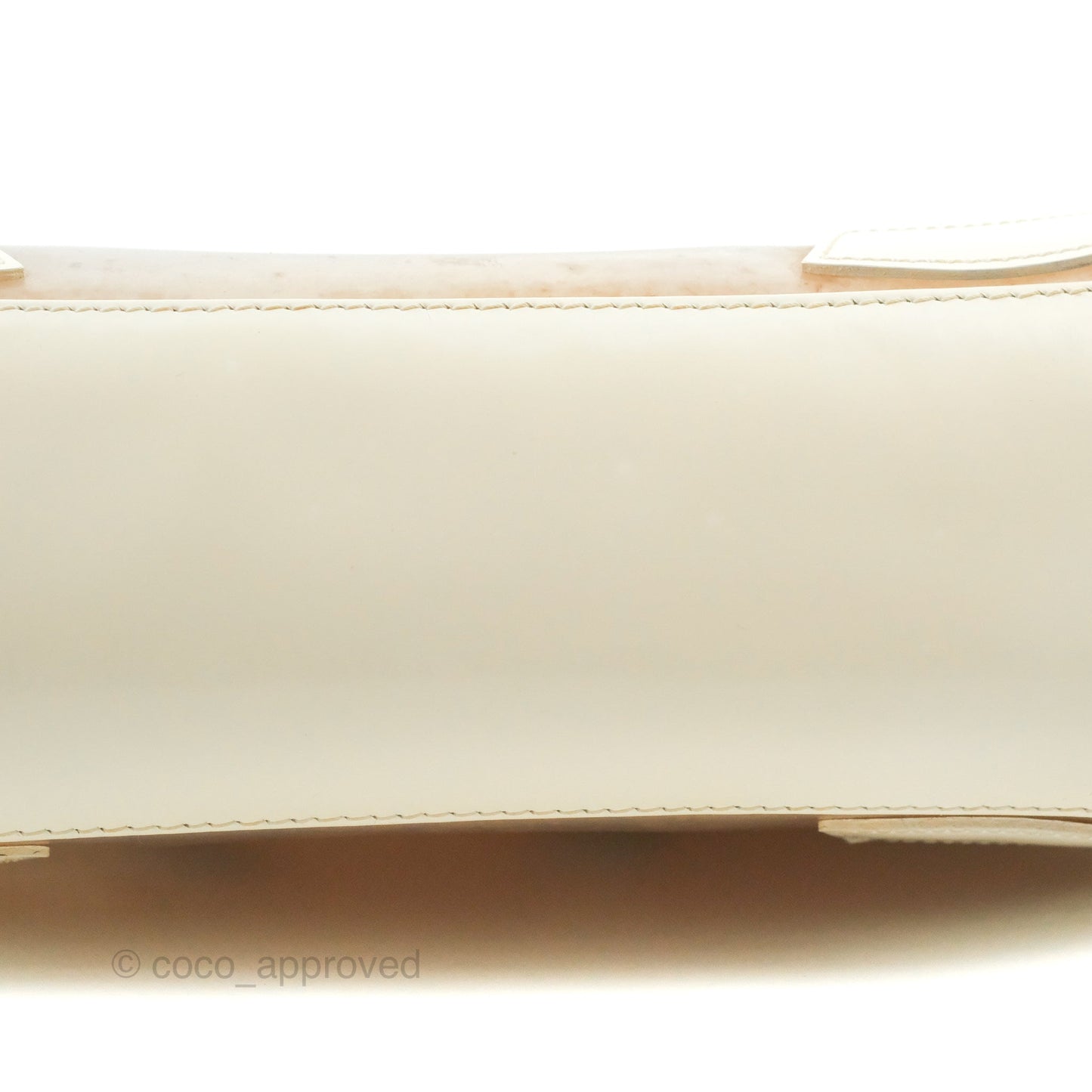 Chanel Vintage Clear Vinyl Tote Bag White Patent