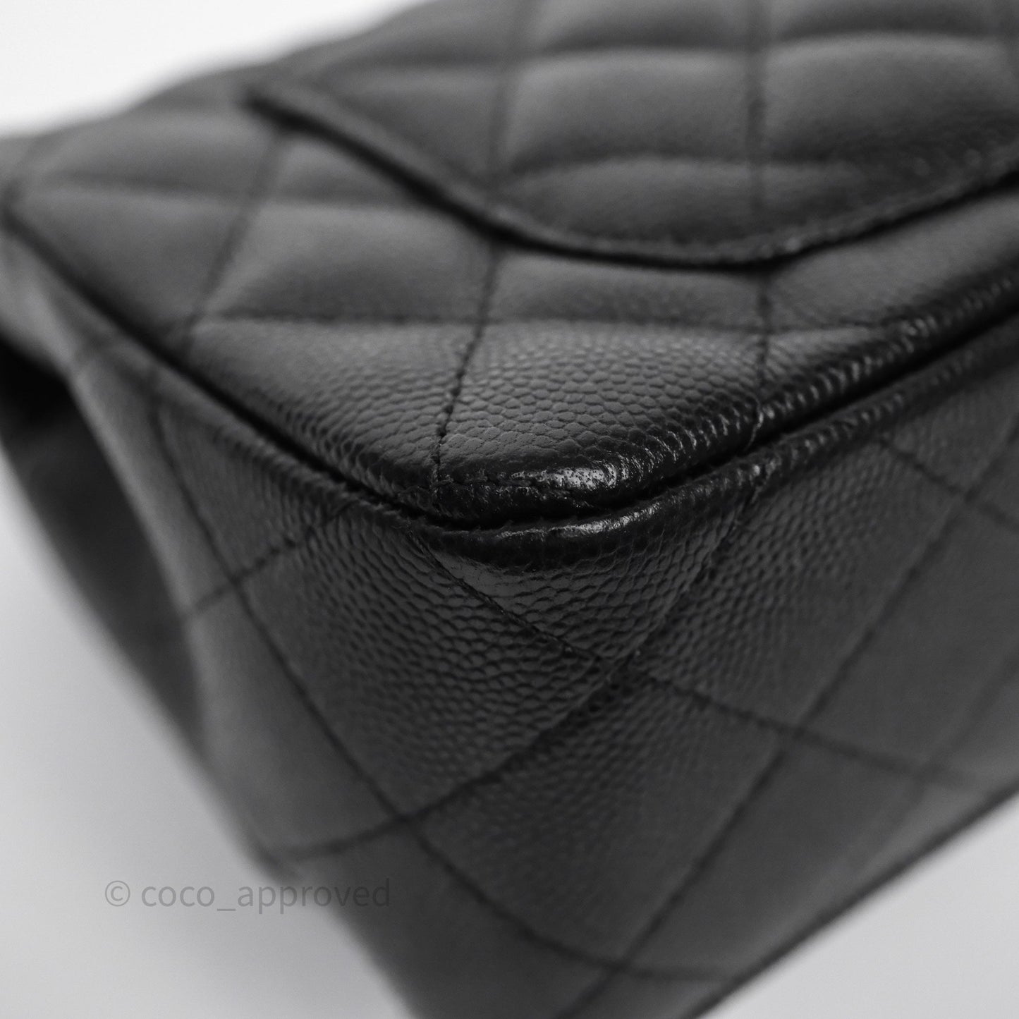 Chanel Quilted Mini Rectangular Black Caviar Gold Hardware