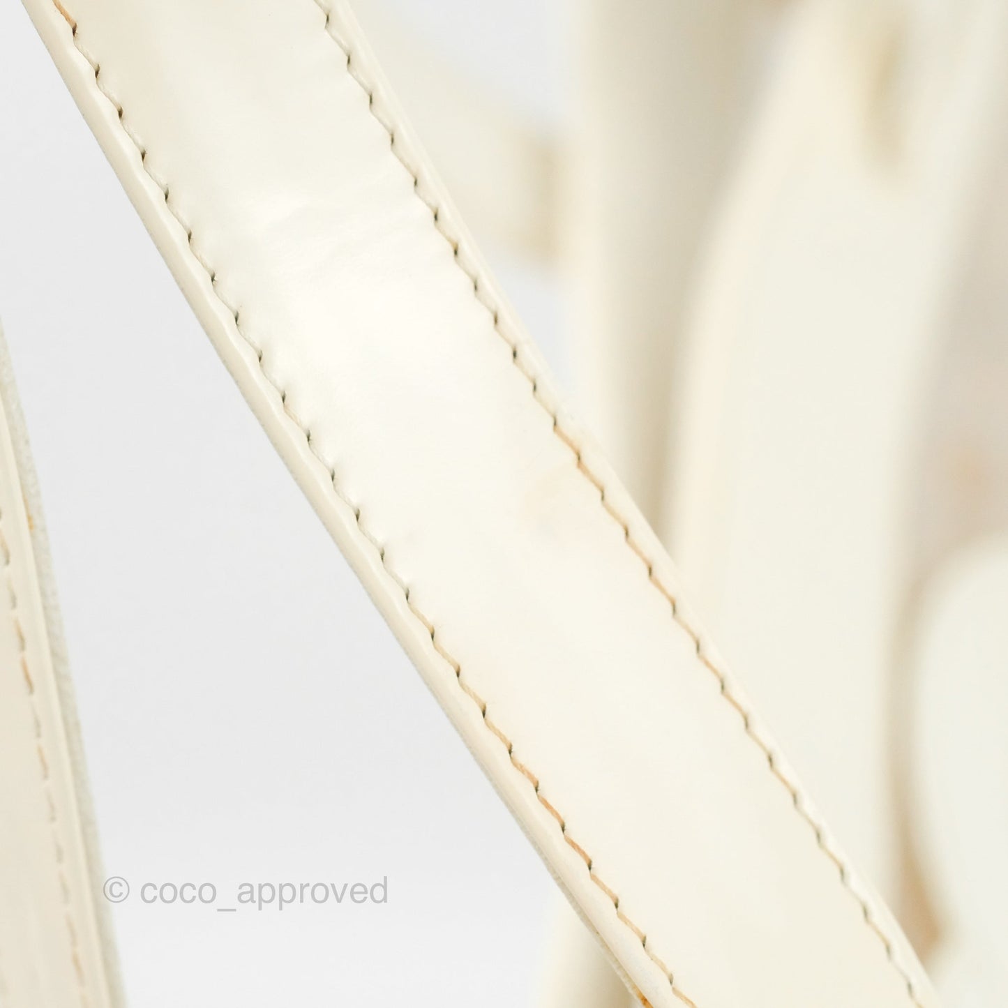 Chanel Vintage Clear Vinyl Tote Bag White Patent