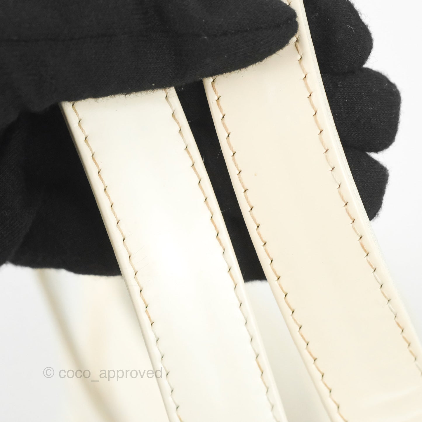 Chanel Vintage Clear Vinyl Tote Bag White Patent