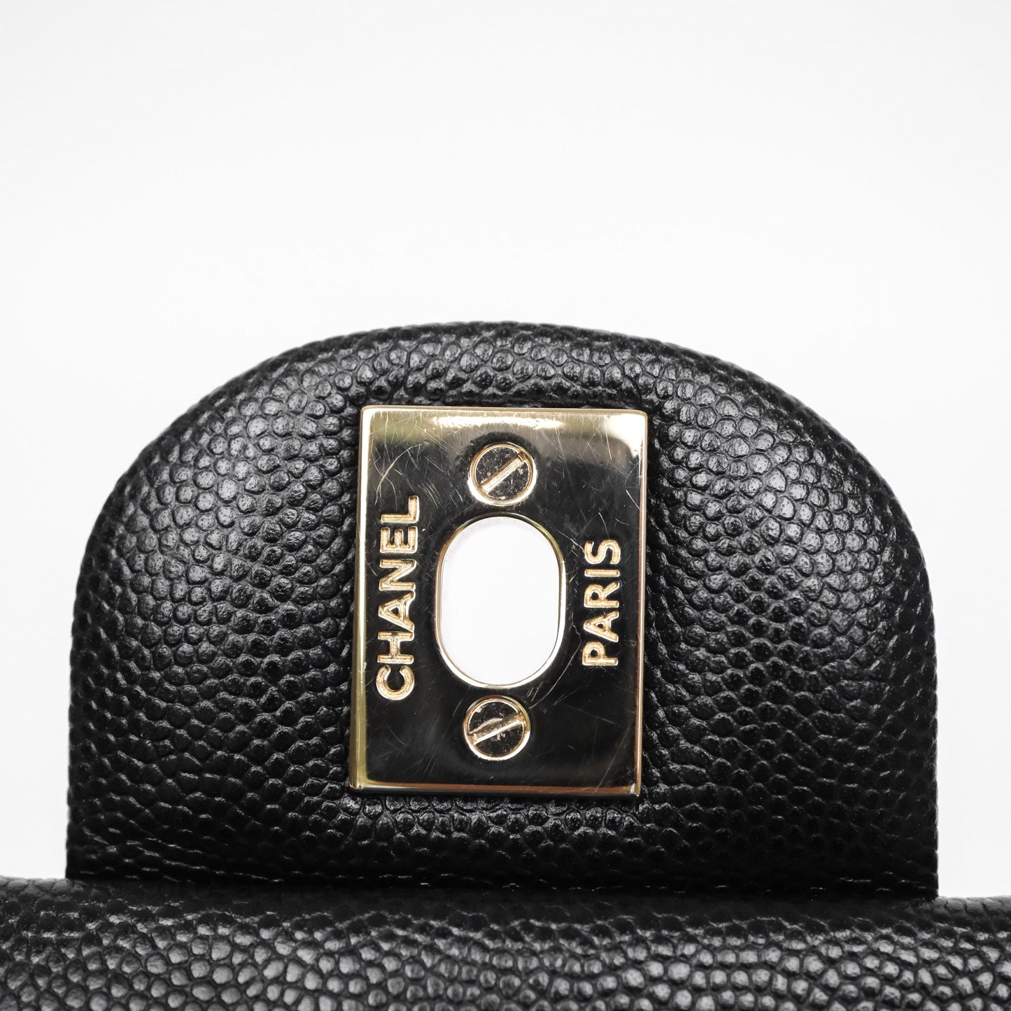 Chanel Quilted Mini Rectangular Black Caviar Gold Hardware