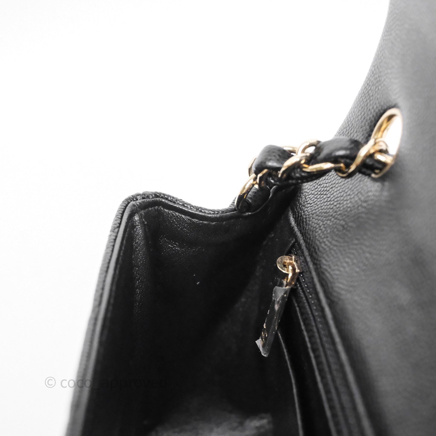 Chanel Quilted Mini Rectangular Black Caviar Gold Hardware