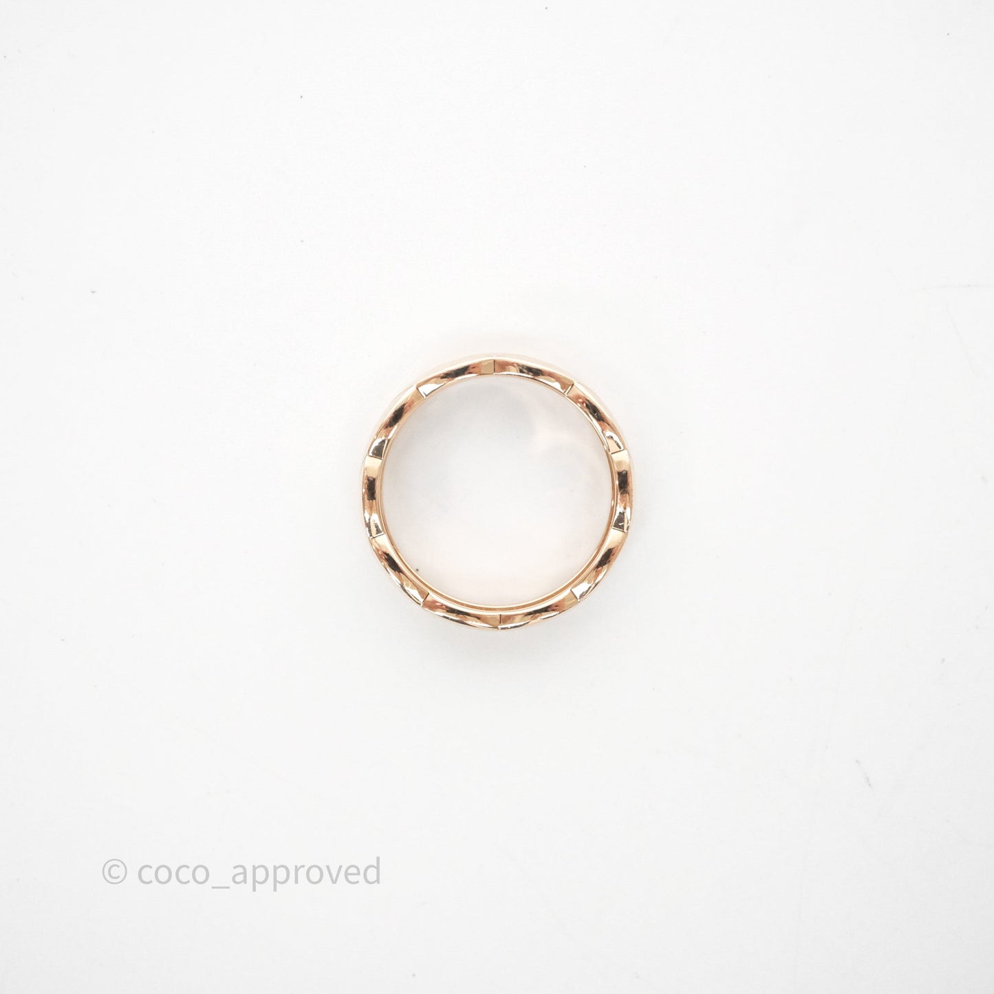 Chanel Coco Crush Ring Small 18K Beige Gold Size 64