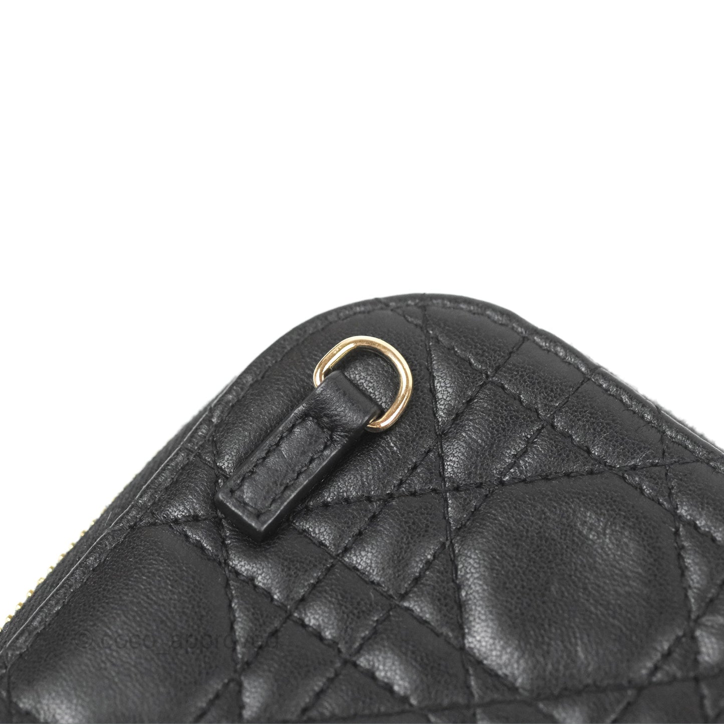 Christian Dior Lady Dior Phone Holder Black Cannage Lambskin
