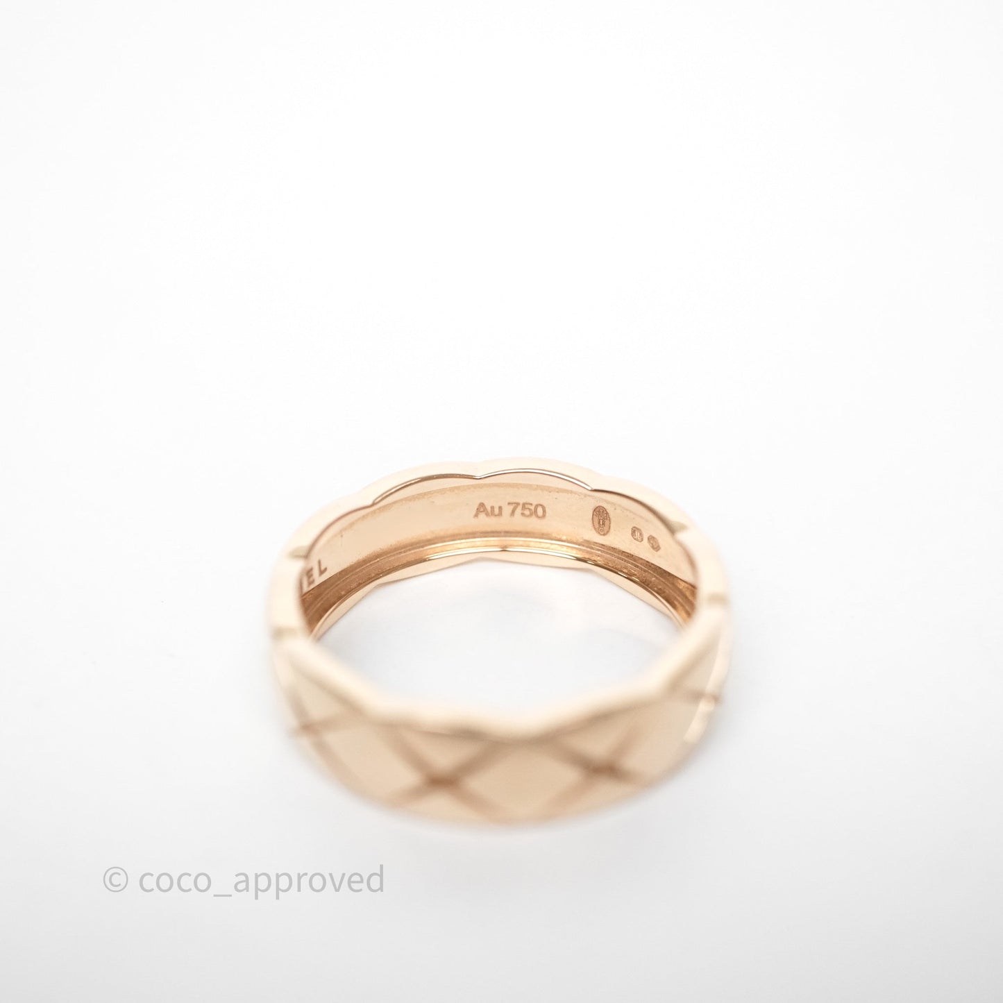 Chanel Coco Crush Ring Small 18K Beige Gold Size 64
