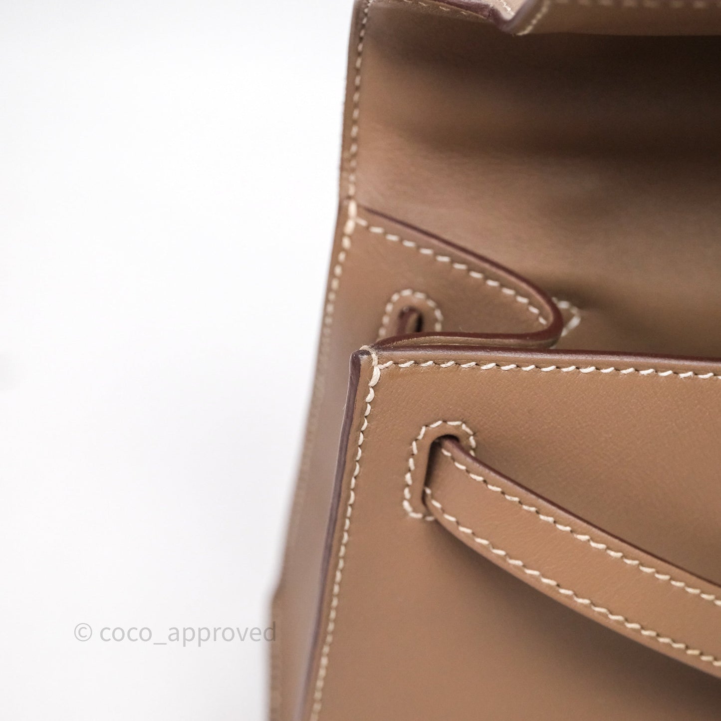 Hermès Kelly Pochette Clutch Etoupe 18 Swift Palladium Hardware