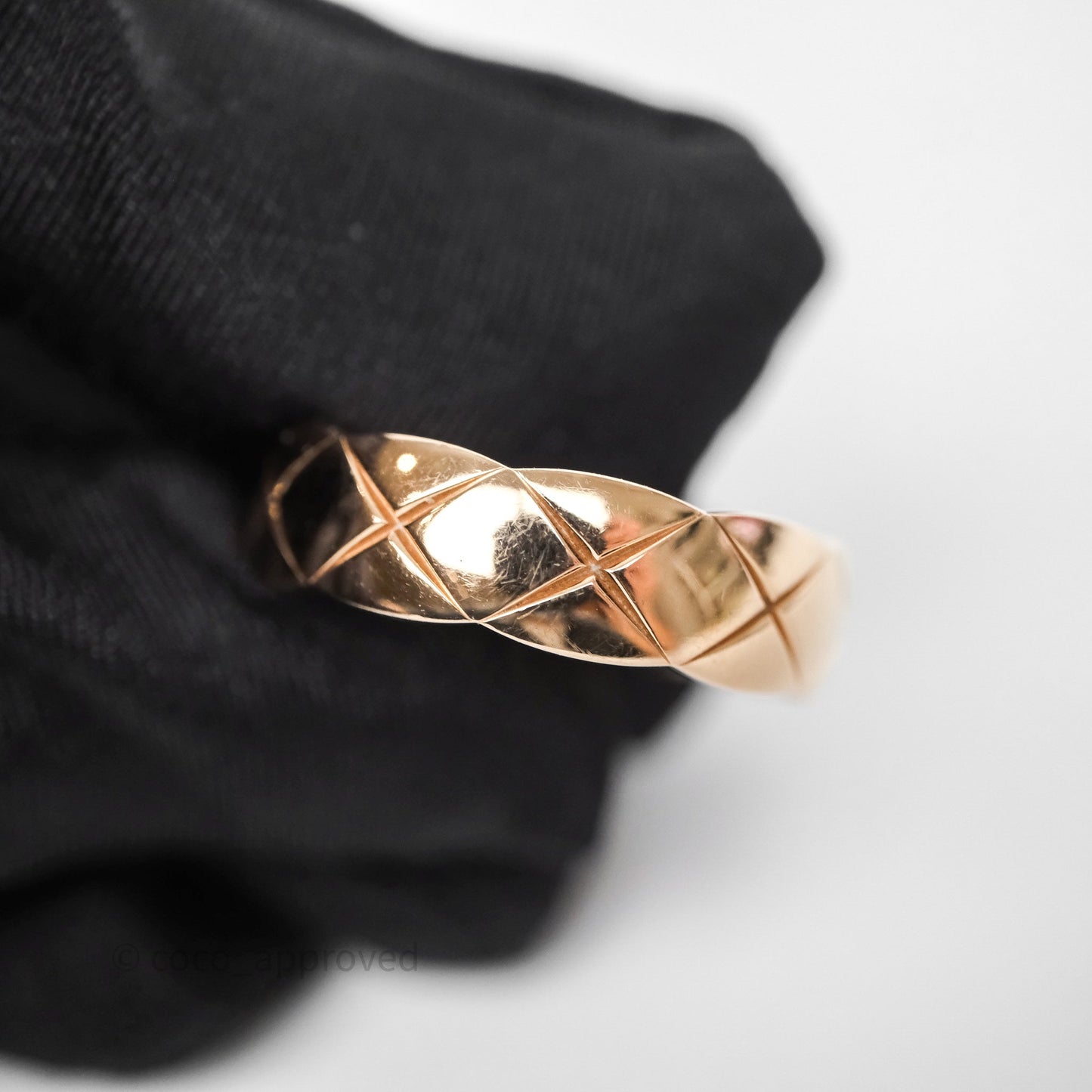 Chanel Coco Crush Ring Small 18K Beige Gold Size 64