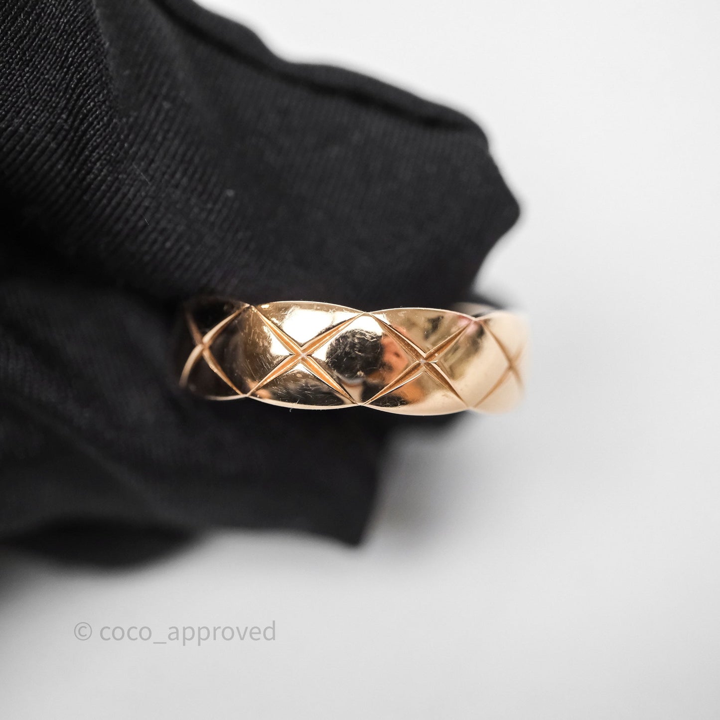 Chanel Coco Crush Ring Small 18K Beige Gold Size 64