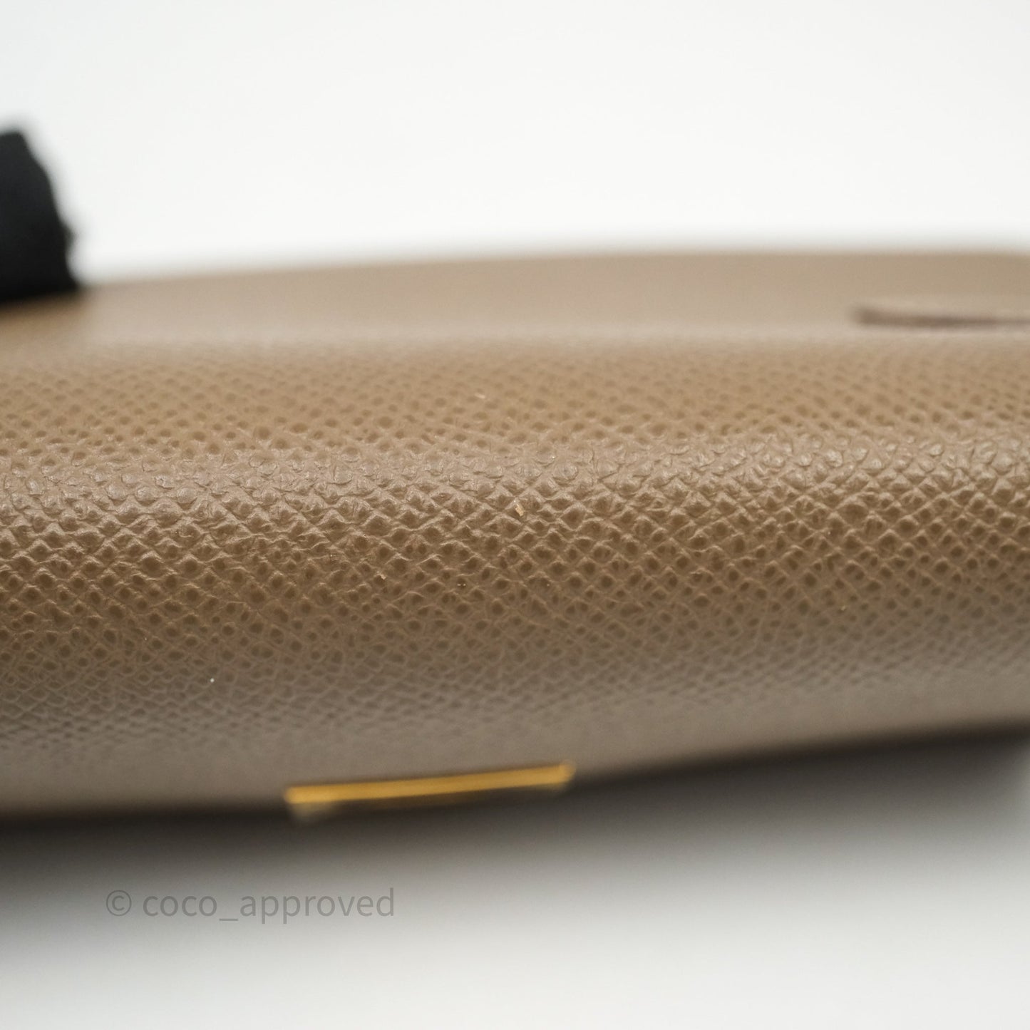 Hermès Kelly To Go 18 Étoupe Epsom Short Wallet Gold Hardware