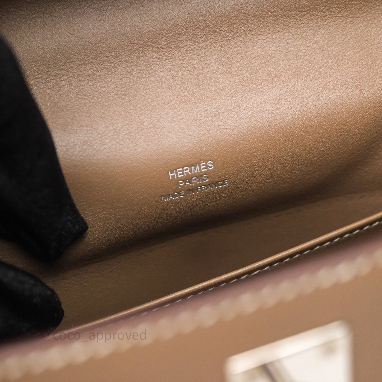 Hermès Kelly Pochette Clutch Etoupe 18 Swift Palladium Hardware