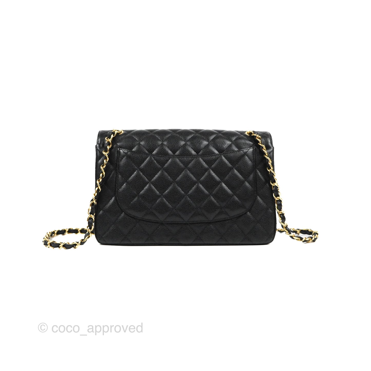 Chanel Jumbo Double Flap Black Caviar Gold Hardware⁣⁣