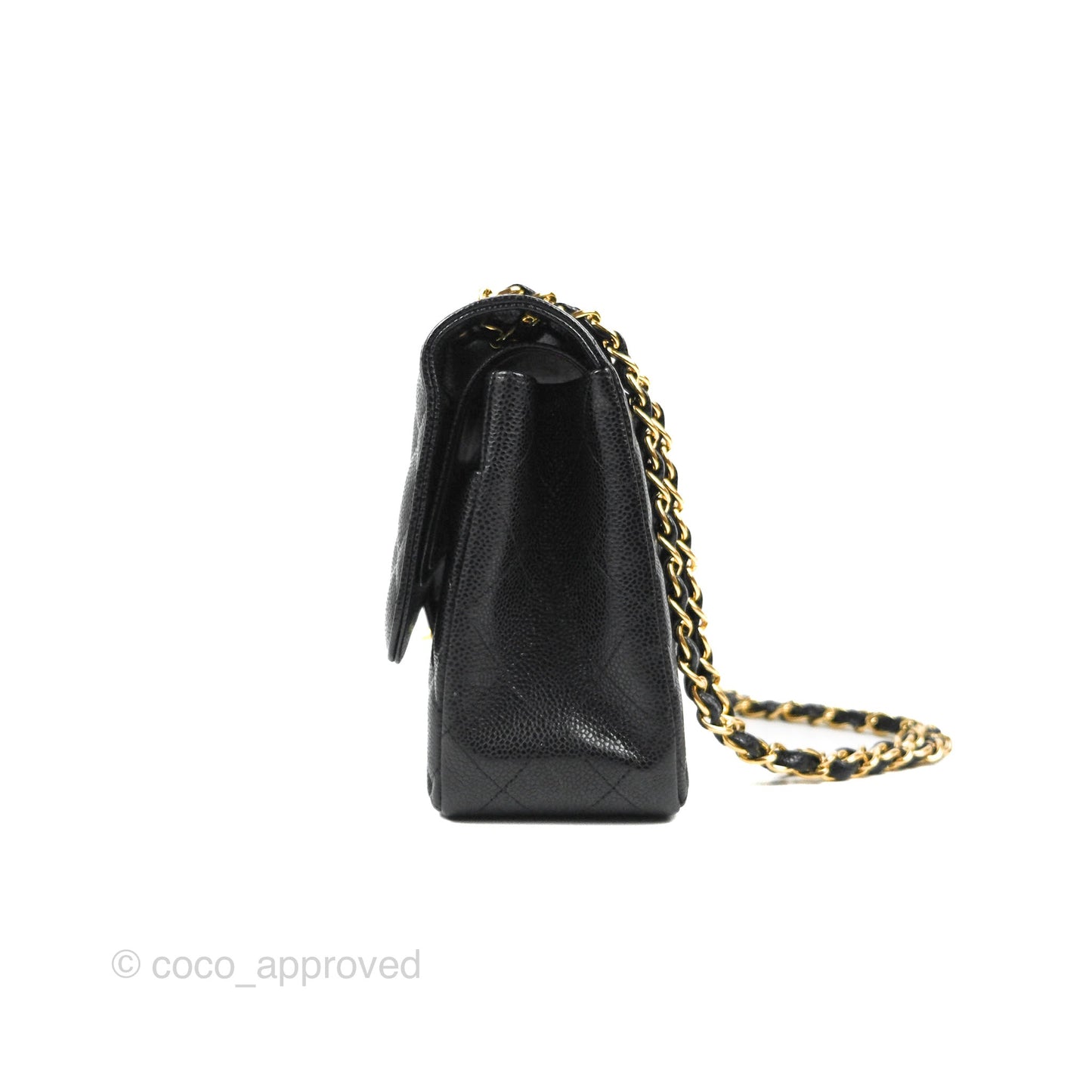 Chanel Jumbo Double Flap Black Caviar Gold Hardware⁣⁣