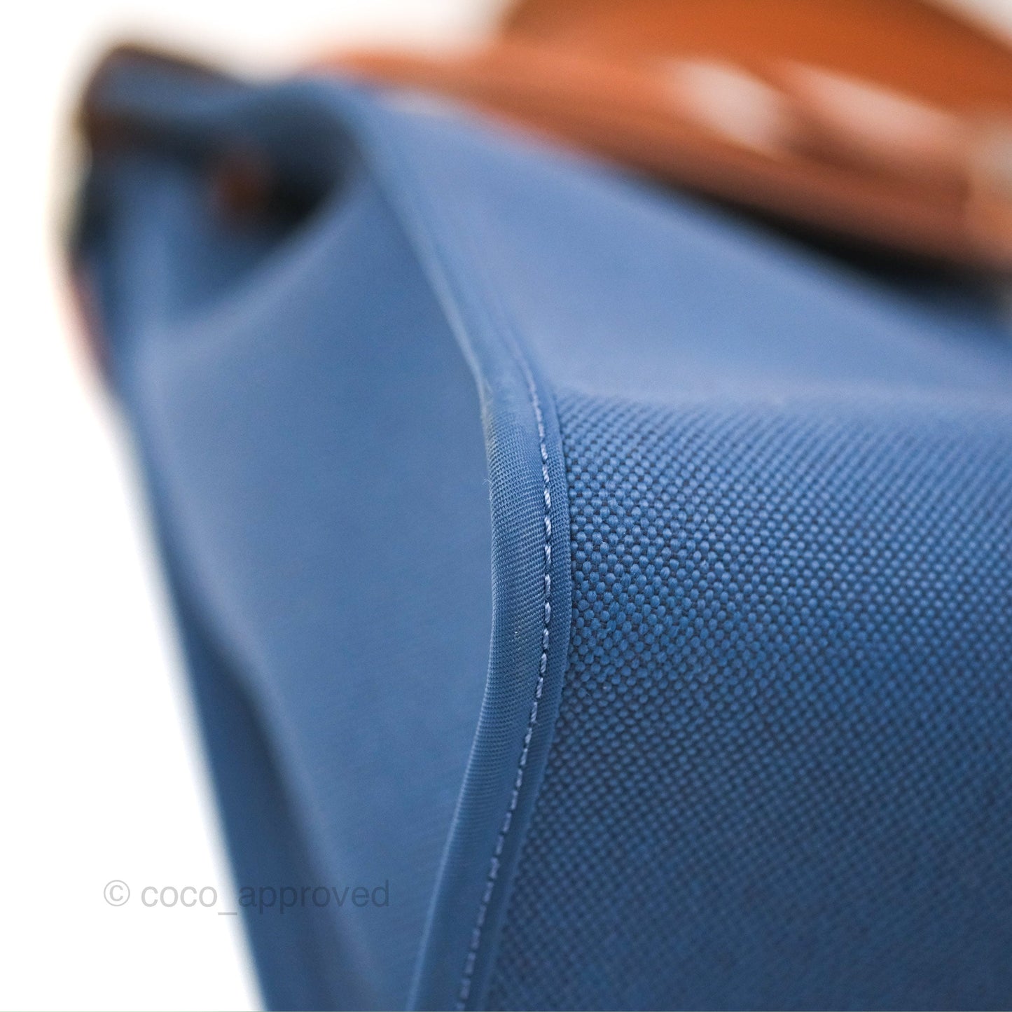 Hermès Herbag Zip 31 Blue/Natural Canvas Palladium Hardware