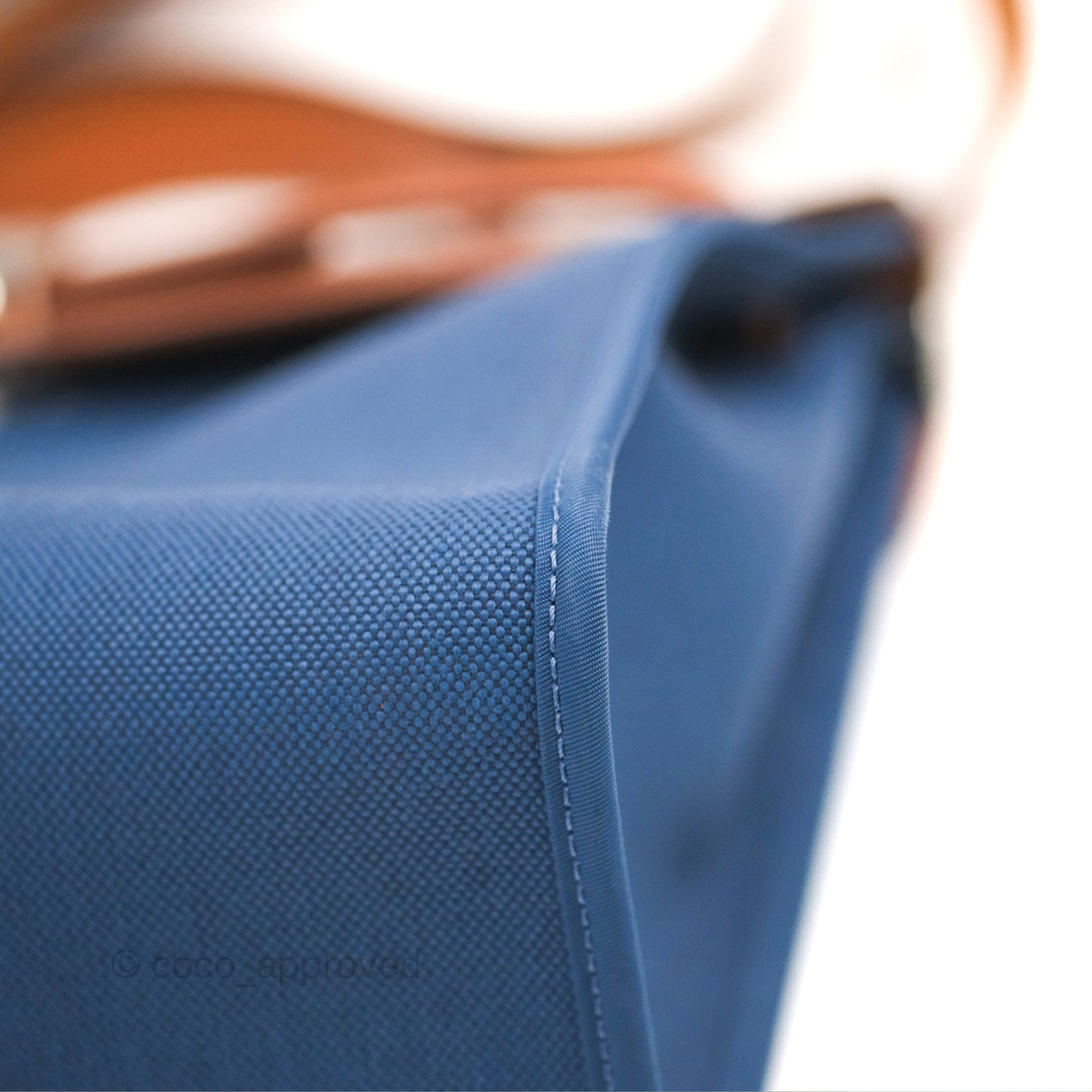 Hermès Herbag Zip 31 Blue/Natural Canvas Palladium Hardware