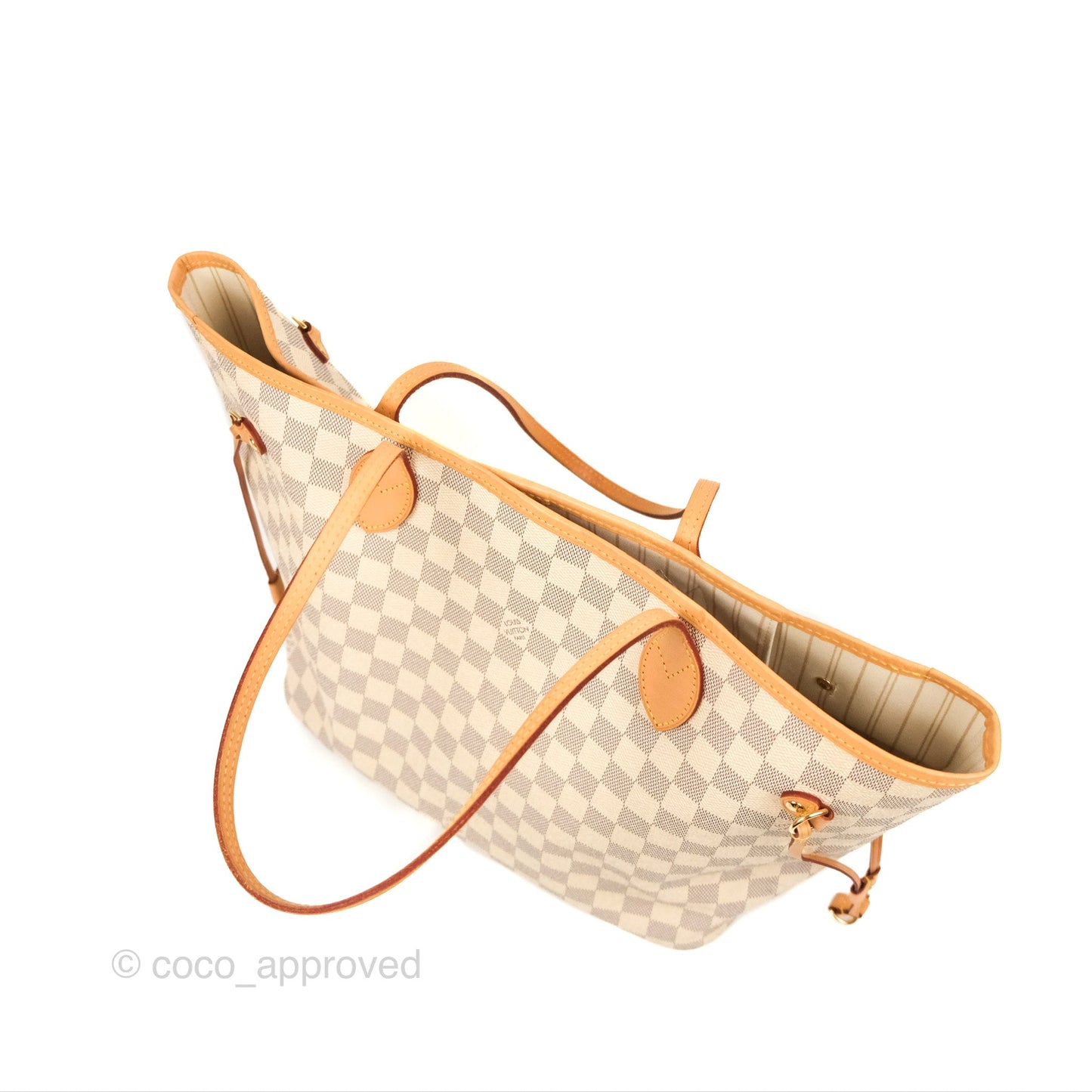 Louis Vuitton Neverfull MM Damier Azur Canvas Tote Bag