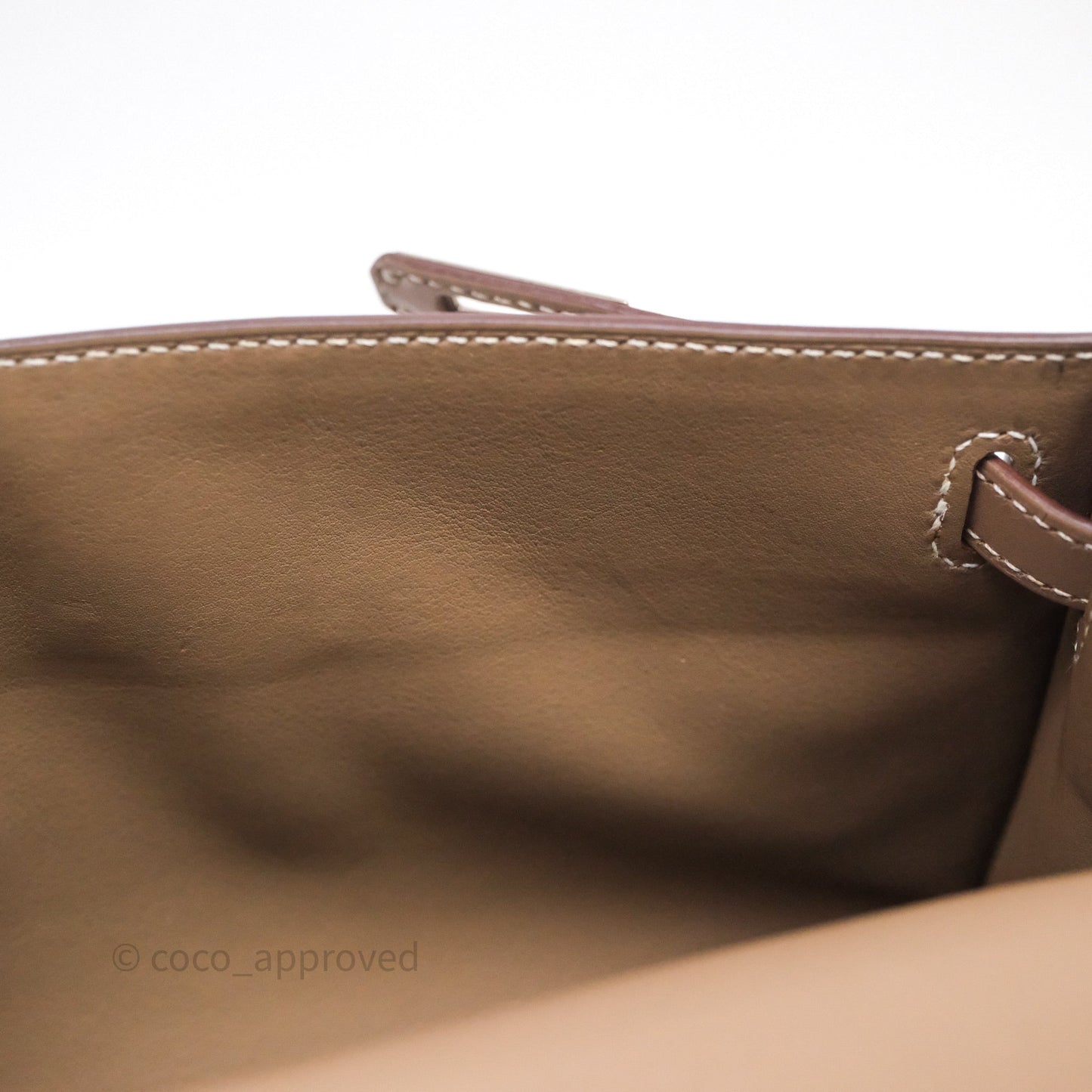 Hermès Kelly Pochette Clutch Etoupe 18 Swift Palladium Hardware