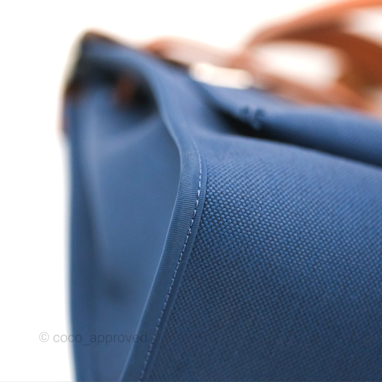 Hermès Herbag Zip 31 Blue/Natural Canvas Palladium Hardware