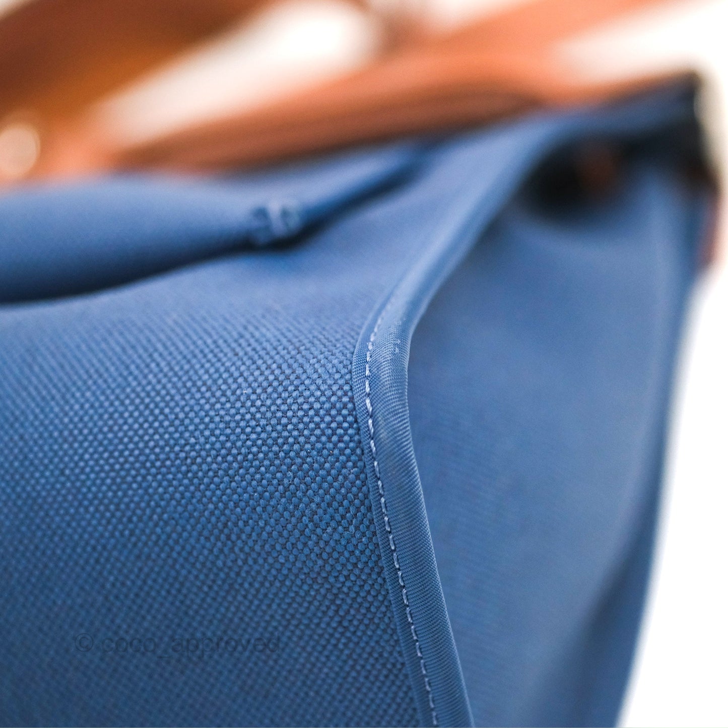 Hermès Herbag Zip 31 Blue/Natural Canvas Palladium Hardware