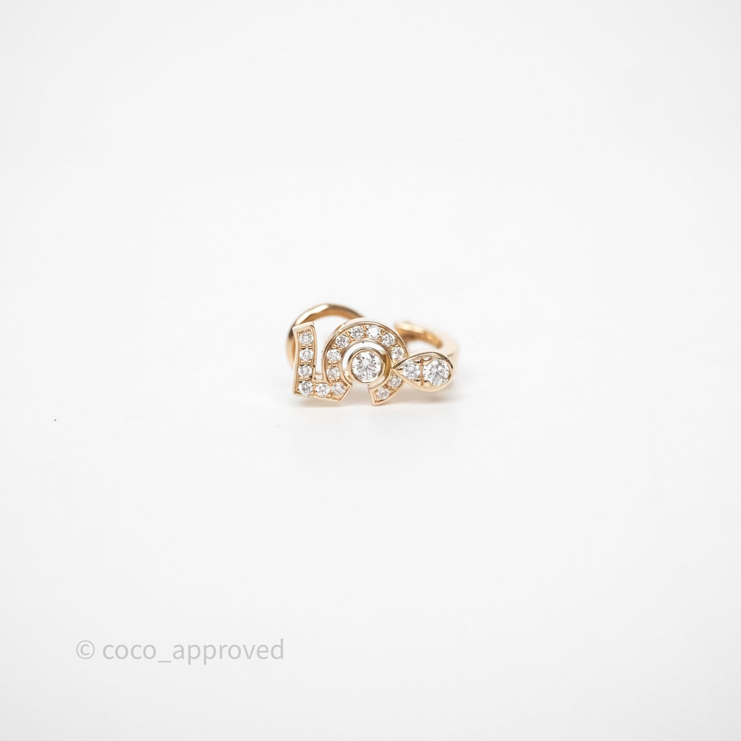 Chanel Eternal N°5 Single Earring 18K Beige Gold Diamonds