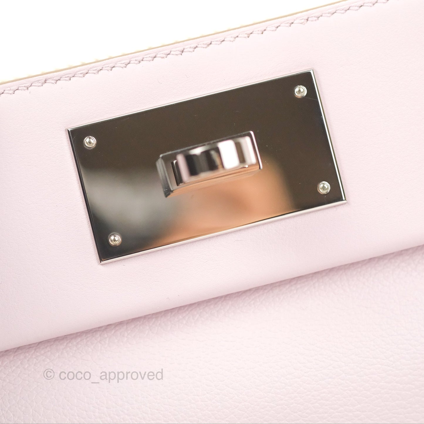 Hermès 24/24 21 Mini Mauve Pale Evercolor Palladium Hardware